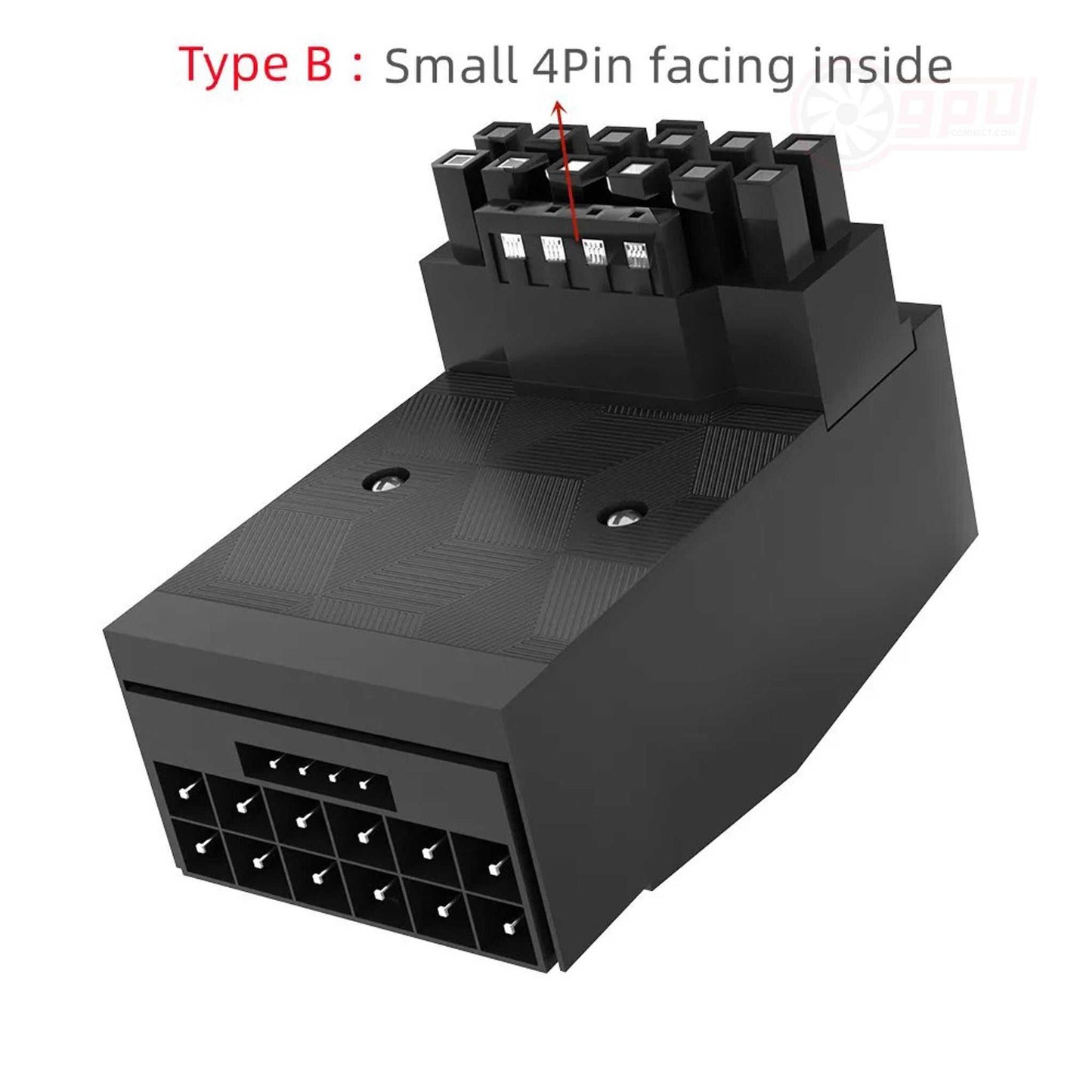 Angled 16-Pin PCIE 12VHPWR GPU Power Connector (12+4 Pin Male To Female) - GPUCONNECT.COM