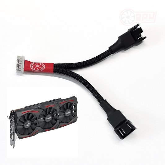 Asus GTX 980 1060 1070 1080 Ti STRIX 6 Pin PWM Adapter Deshroud Cable - GPUCONNECT.COM