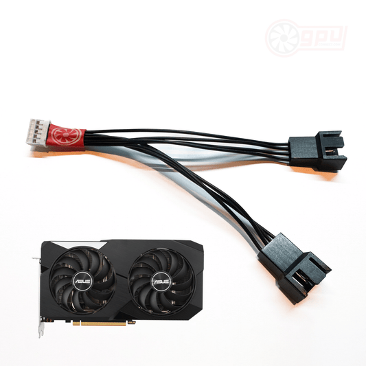 Asus RX 6600 6600XT 6700XT 5 - Pin Fan Adapter Deshroud GPU Cable - GPUCONNECT.COM