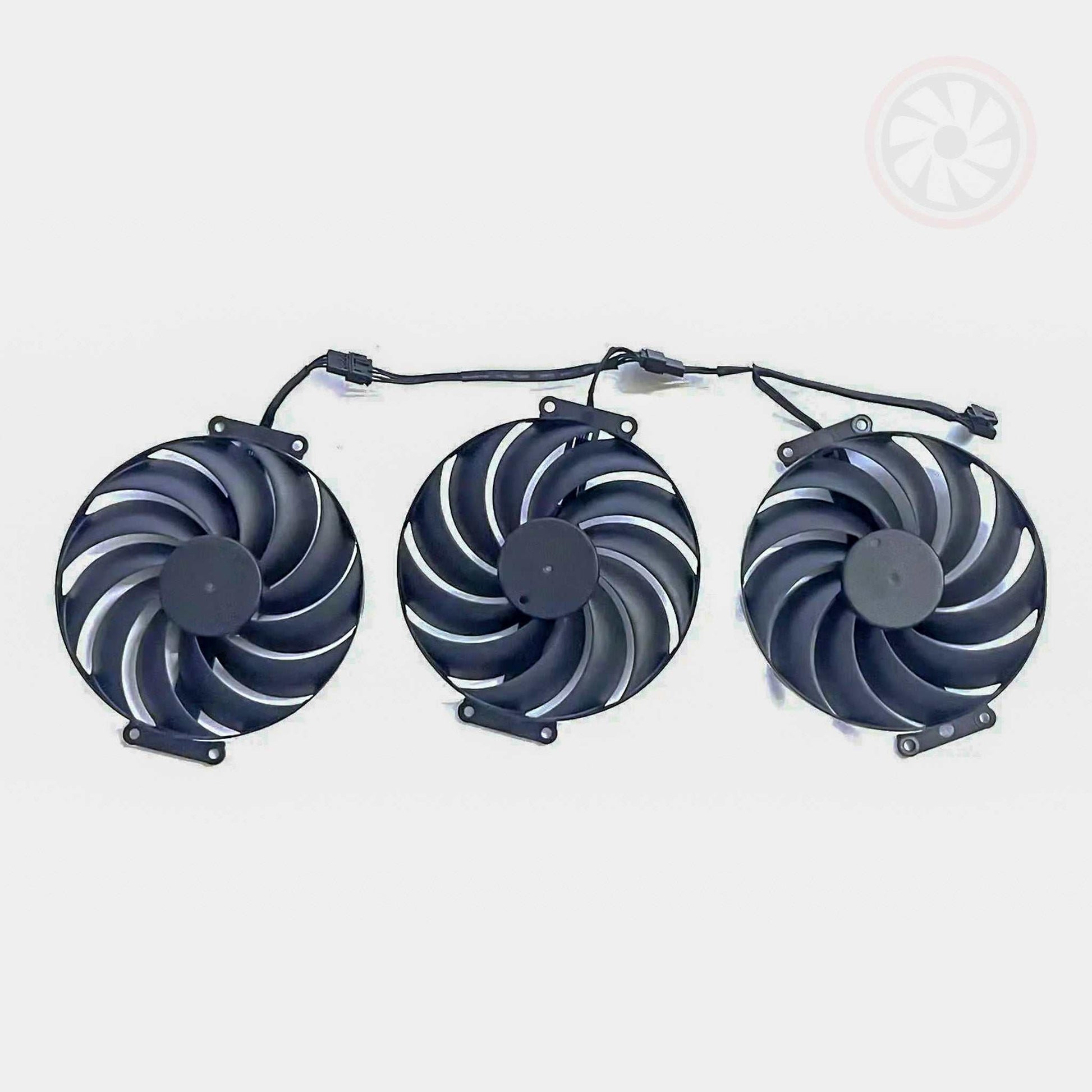 ASUS TUF Gaming GeForce RTX 3090 Ti OC replacement GPU fan set with three black cooling fans