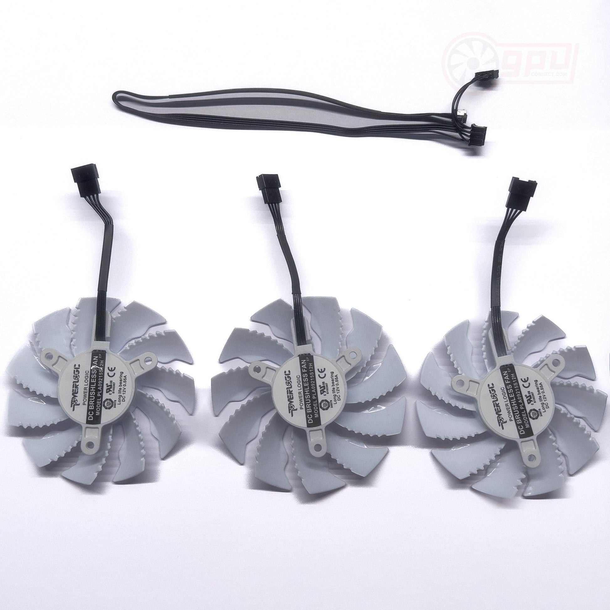 GIGABYTE GeForce RTX 3070Ti / 3080 / 3080Ti / 3090 Vision WHITE GPU Fan Set (Genuine) - GPUCONNECT.COM