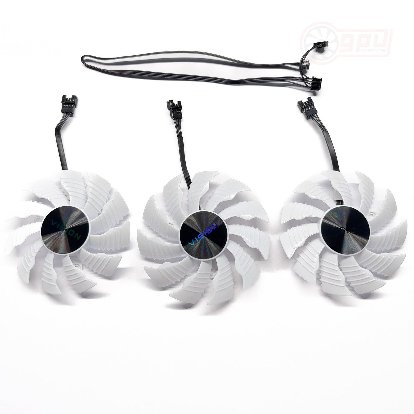 GIGABYTE GeForce RTX 3070Ti / 3080 / 3080Ti / 3090 Vision WHITE GPU Fan Set (Genuine) - GPUCONNECT.COM