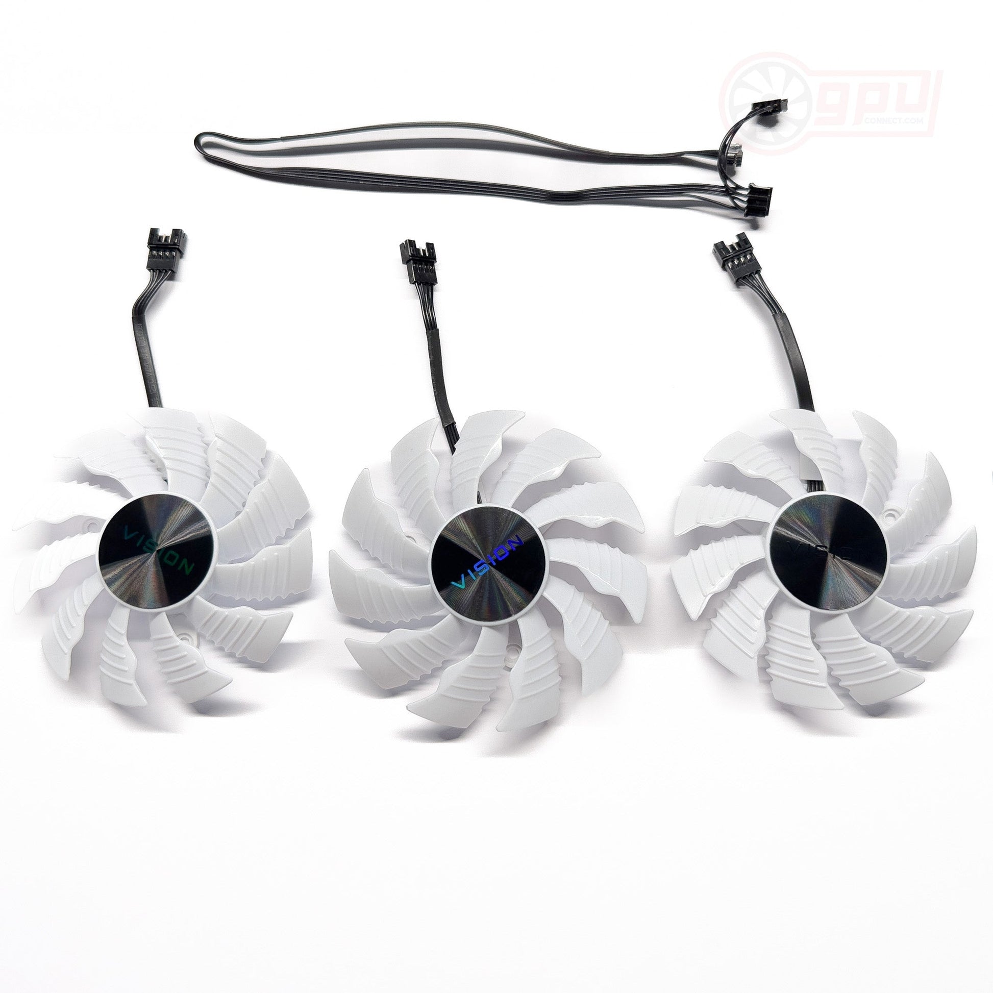 GIGABYTE GeForce RTX 3070Ti / 3080 / 3080Ti / 3090 Vision WHITE GPU Fan Set (Genuine) - GPUCONNECT.COM