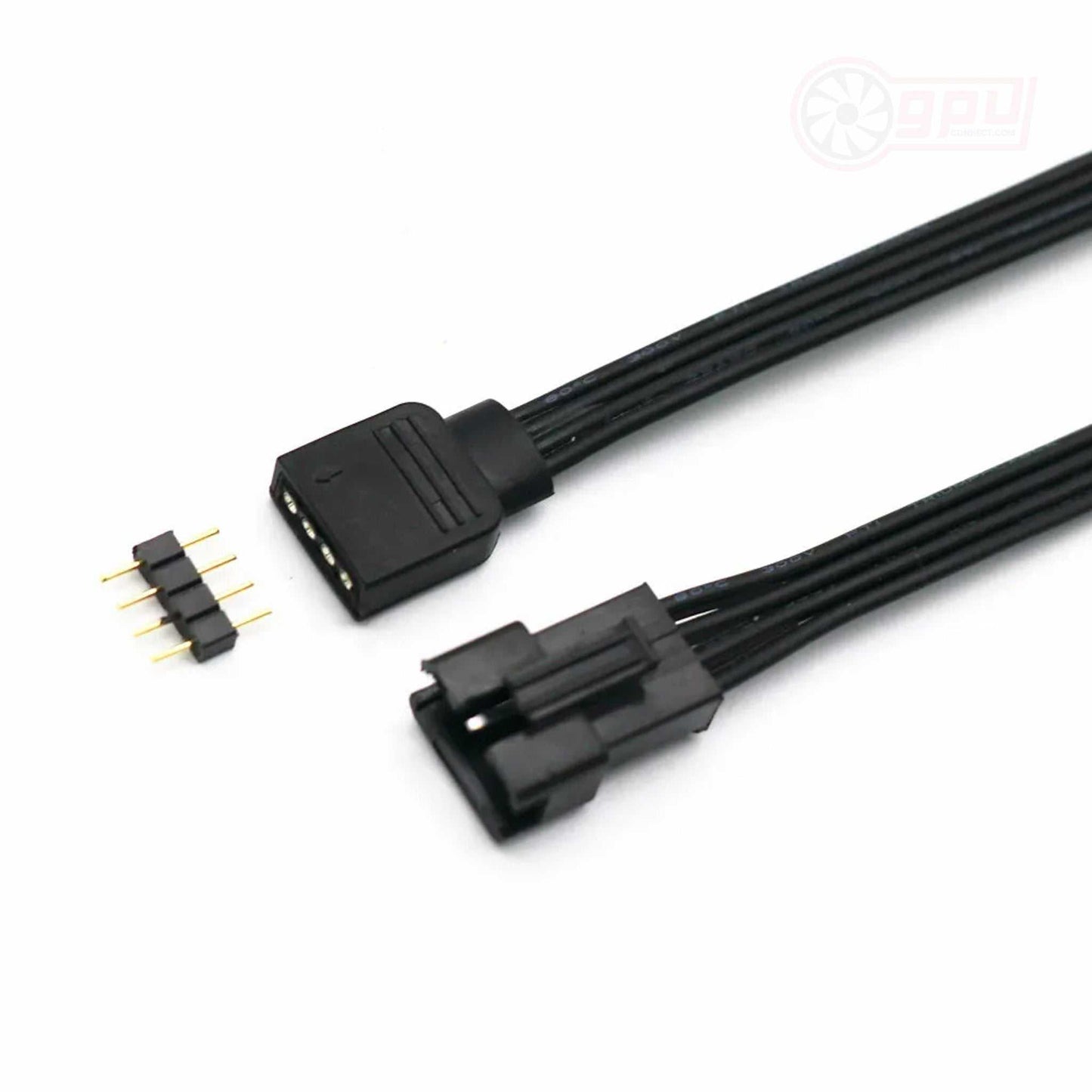 GPUCONNECT 3-Pin 5V / 4-Pin 12V RGB ARGB Control Extension Adapter Cable - GPUCONNECT.COM