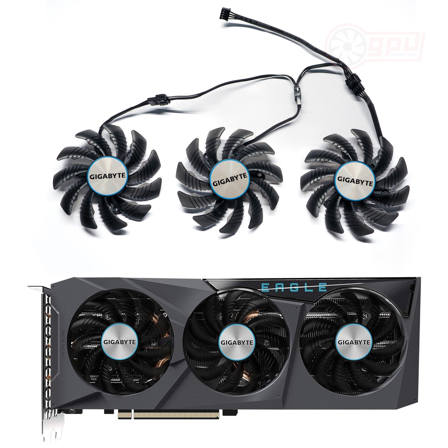 Gigabyte RX 6600XT 6700 6700XT RTX 3070 EAGLE GPU Fan Replacement Set