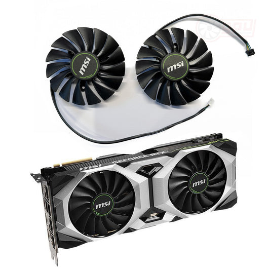 MSI GeForce RTX 2080 2080Ti VENTUS GPU Fan Set (GENUINE) - GPUCONNECT.COM