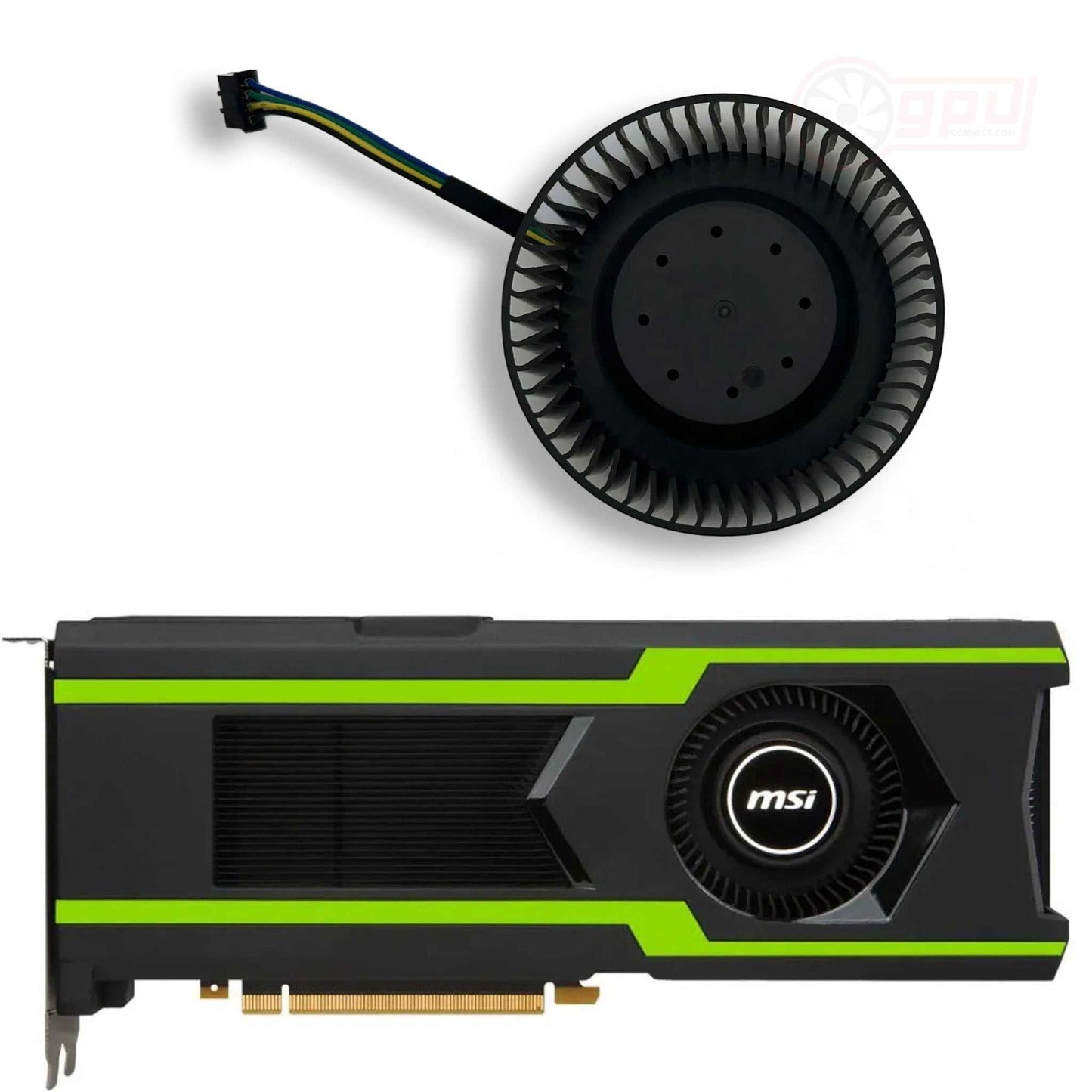 MSI GTX 1070 1080 Ti AERO replacement GPU blower fan and cooler set for damaged or faulty graphics card fans
