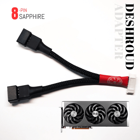 Sapphire NITRO+ RX 7800XT 7900XT 7900XTX Deshroud Adapter Cable (8 Pin) - GPUCONNECT.COM