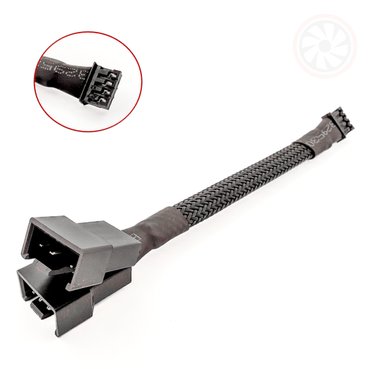 Universal Deshroud Adapter - GPU Mini 4 - Pin to Dual PWM Fan Cable - GPUCONNECT.COM
