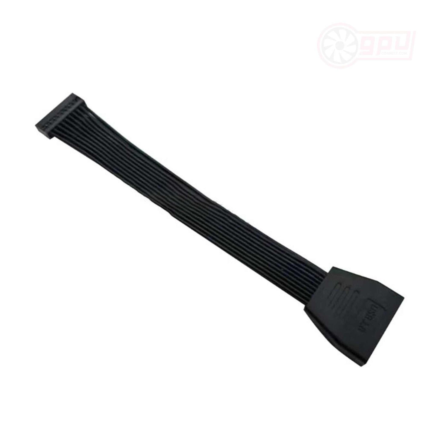 USB Extension Internal Cable 19 - Pin Flexible Case Adapter Angled - 12cm - GPUCONNECT.COM