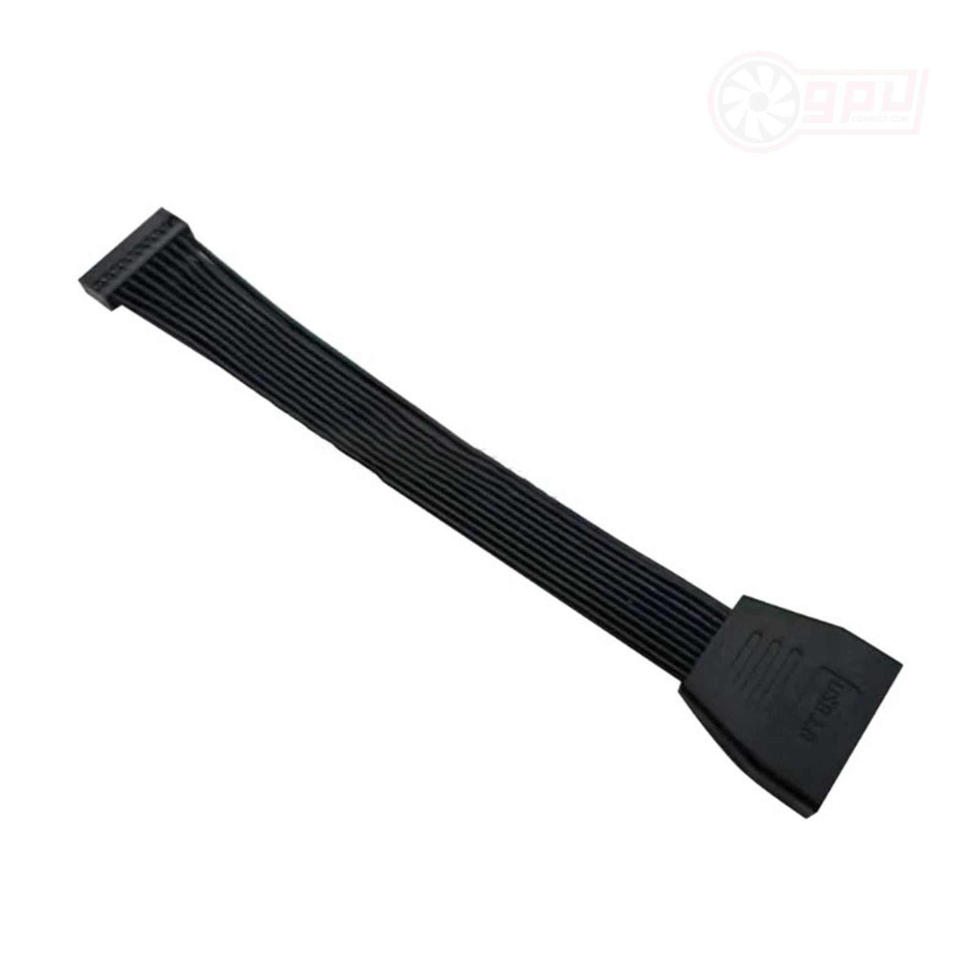 USB Extension Internal Cable 19 - Pin Flexible Case Adapter Angled - 12cm - GPUCONNECT.COM