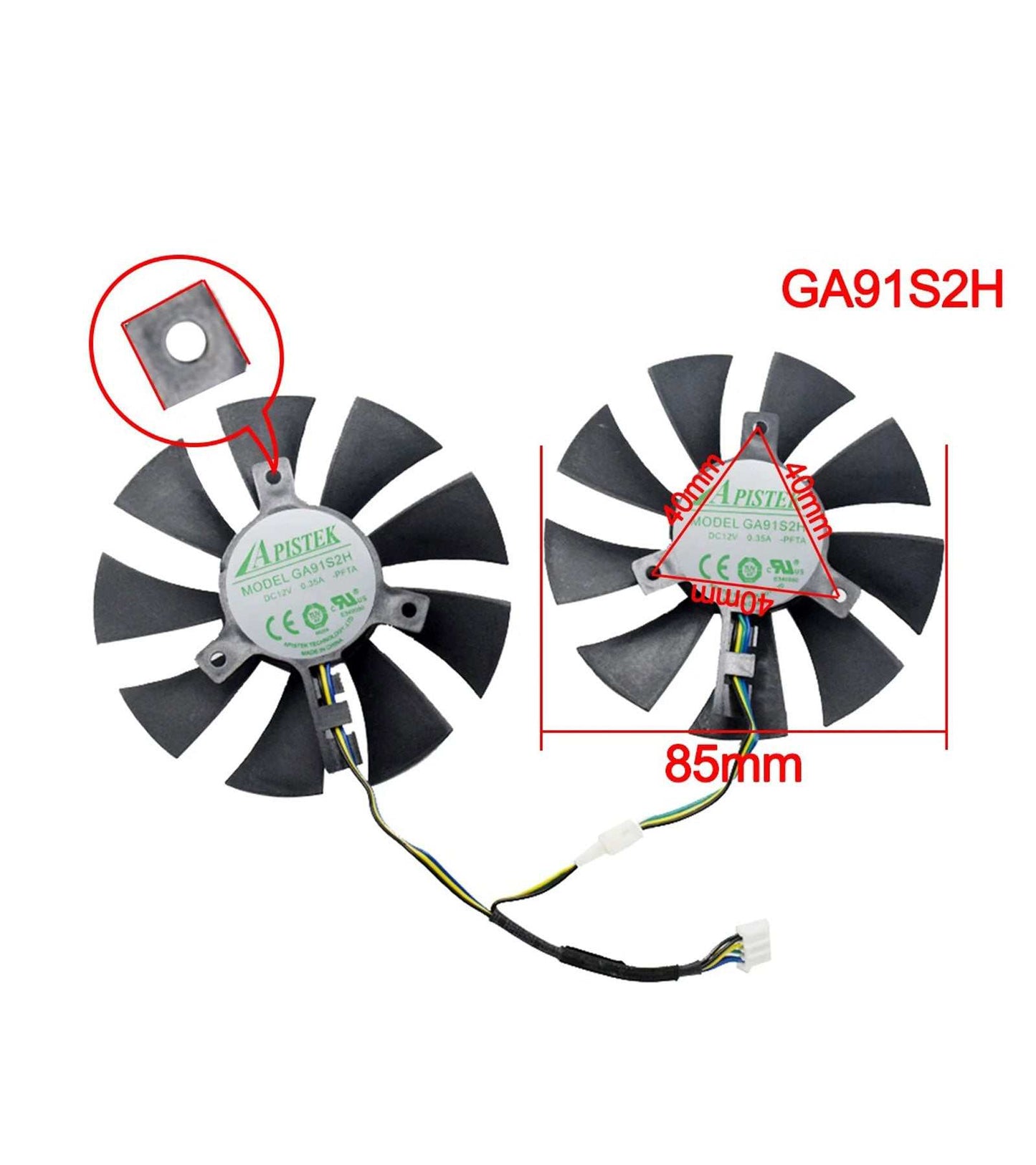 ZOTAC GTX 1070 MINI / 1060 AMP Replacement GPU Fan - GPUCONNECT.COM