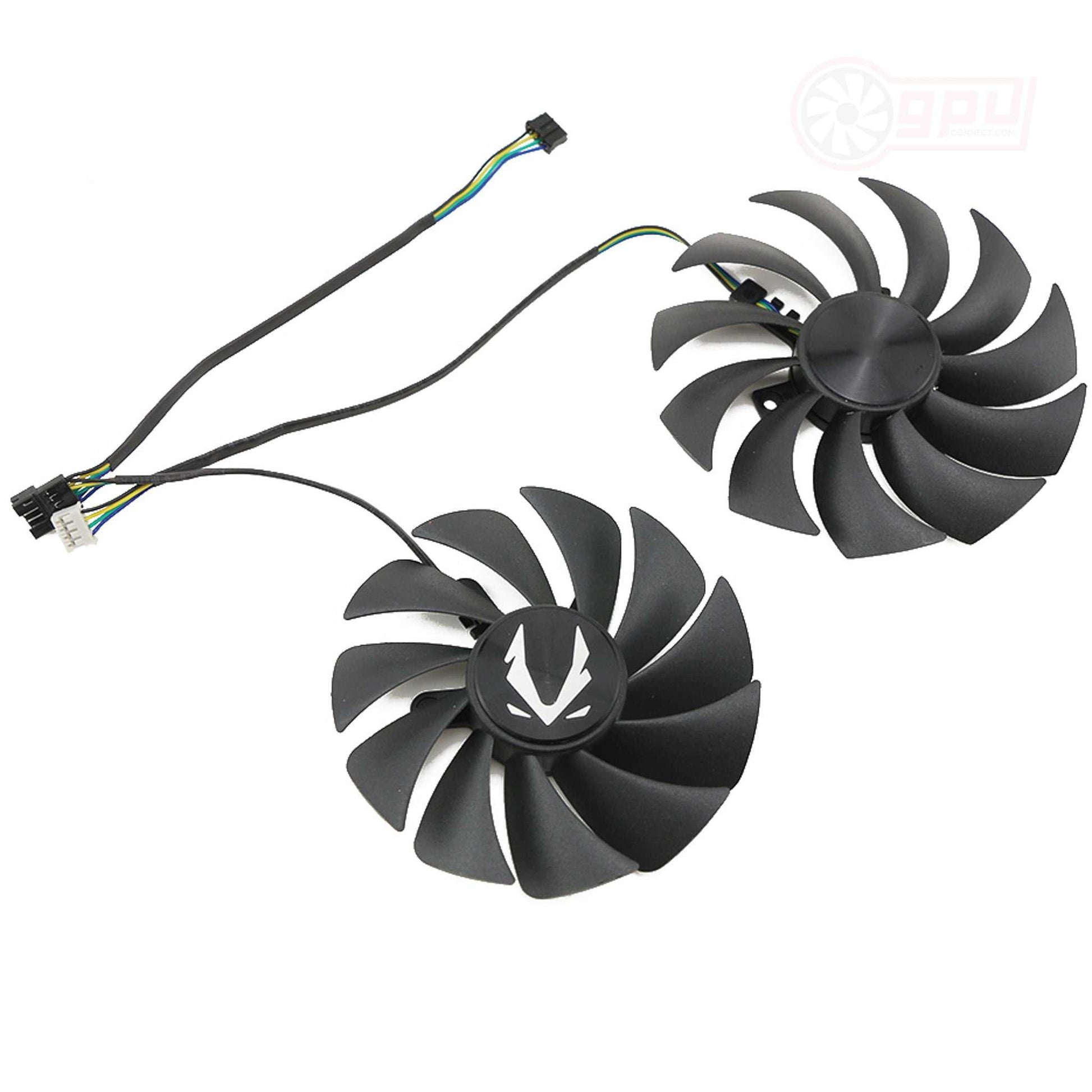 Zotac RTX 3070 Ti Twin Edge replacement GPU fans set with connector cables for cooling upgrade