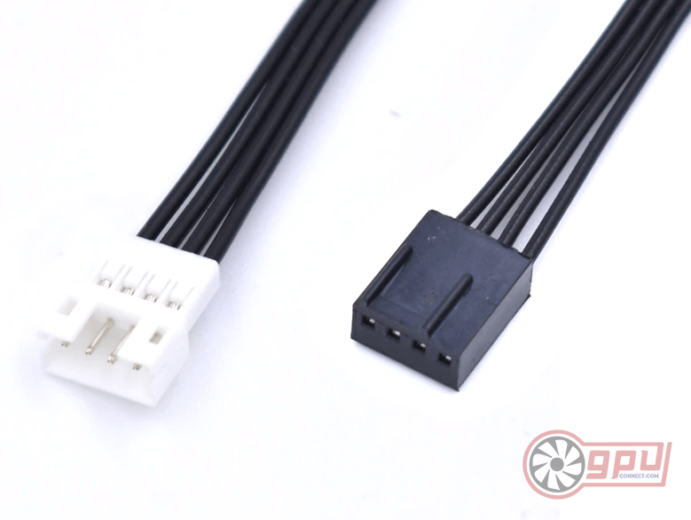 4-Pin PWM (Female) to 4-Pin PH2.0 Mini GPU (Male) Fan Adapter - 12 / 30cm Black - GPUCONNECT.COM