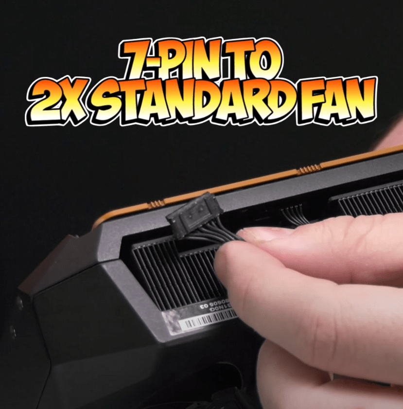 AMD Radeon 7900 XTX 7-Pin to Standard Dual 4-Pin PWM Fan Adapter Cable for GPUs - GPUCONNECT.COM