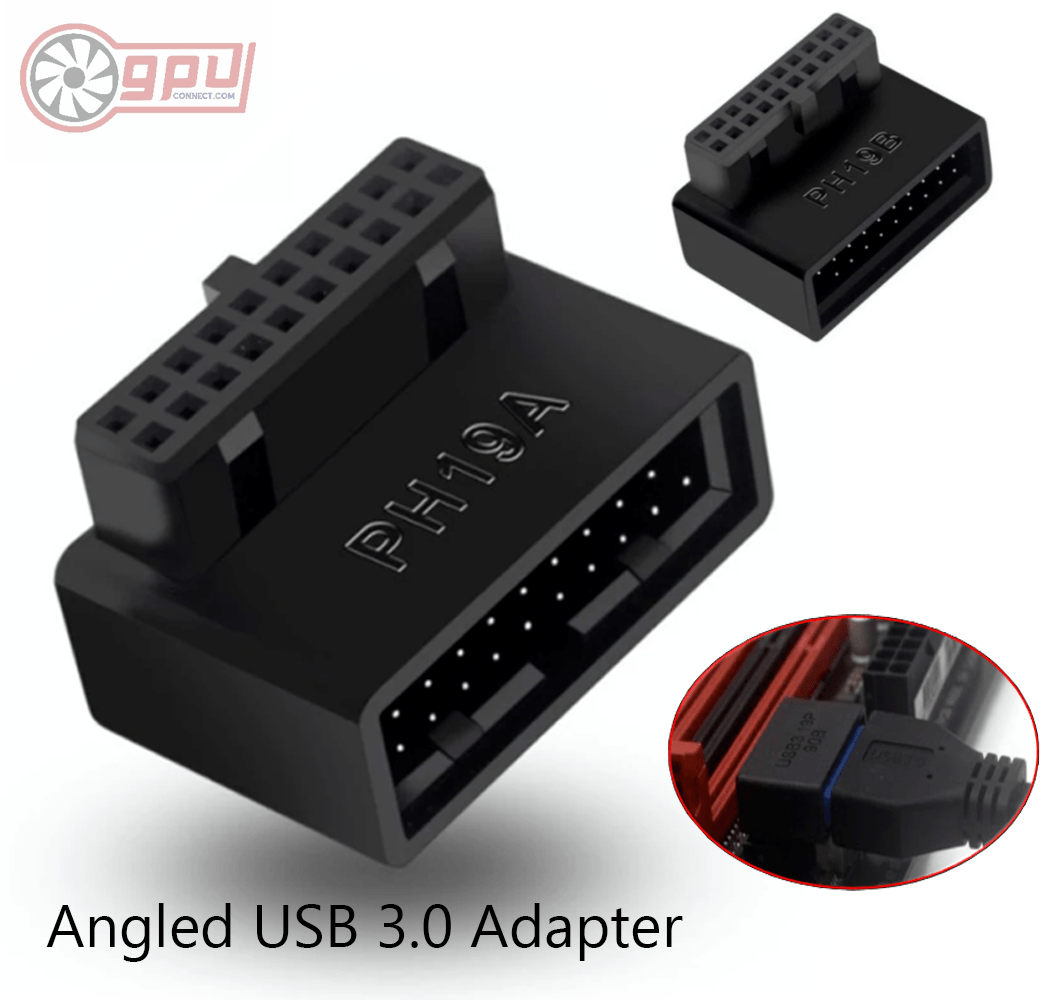 Rådgiver nationalsang udarbejde Angled Internal USB 3.0 19 Pin Header Motherboard Adapter Connector –  GPUCONNECT.COM