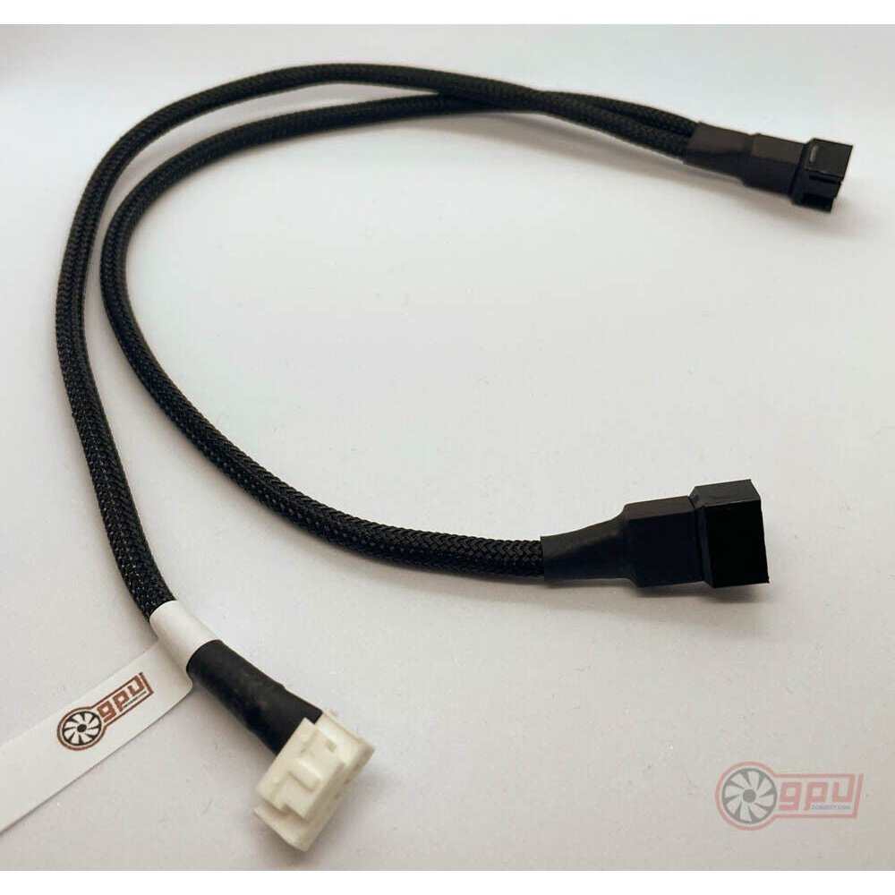 Asus 3070 DUAL RTX 7 pin to 4 pin PWM FAN Deshroud Adapter Converter Connector BLACK V2 - GPUCONNECT.COM