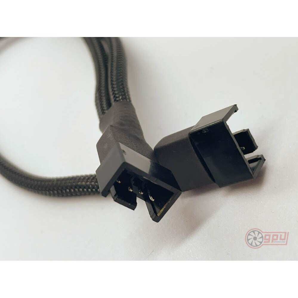 Asus 3070 DUAL RTX 7 pin to 4 pin PWM FAN Deshroud Adapter Converter Connector BLACK V2 - GPUCONNECT.COM