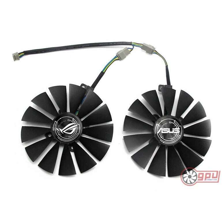 ASUS 95mm GTX 1050 Ti STRIX & RX 580 570 470 DUAL Replacement Fan Set (4-Pin) - GPUCONNECT.COM