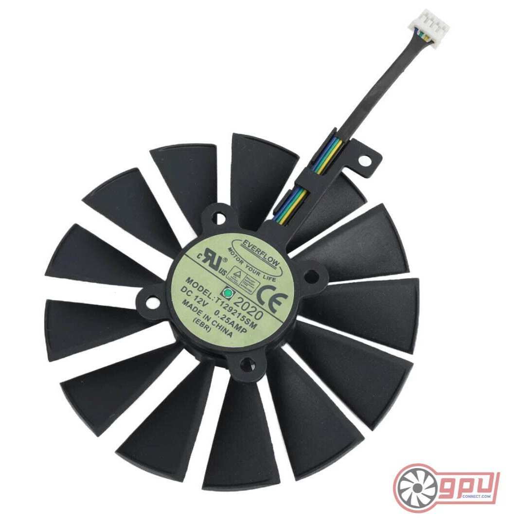 ASUS 95mm GTX 1050 Ti STRIX & RX 580 570 470 DUAL Replacement Fan Set (4-Pin) - GPUCONNECT.COM