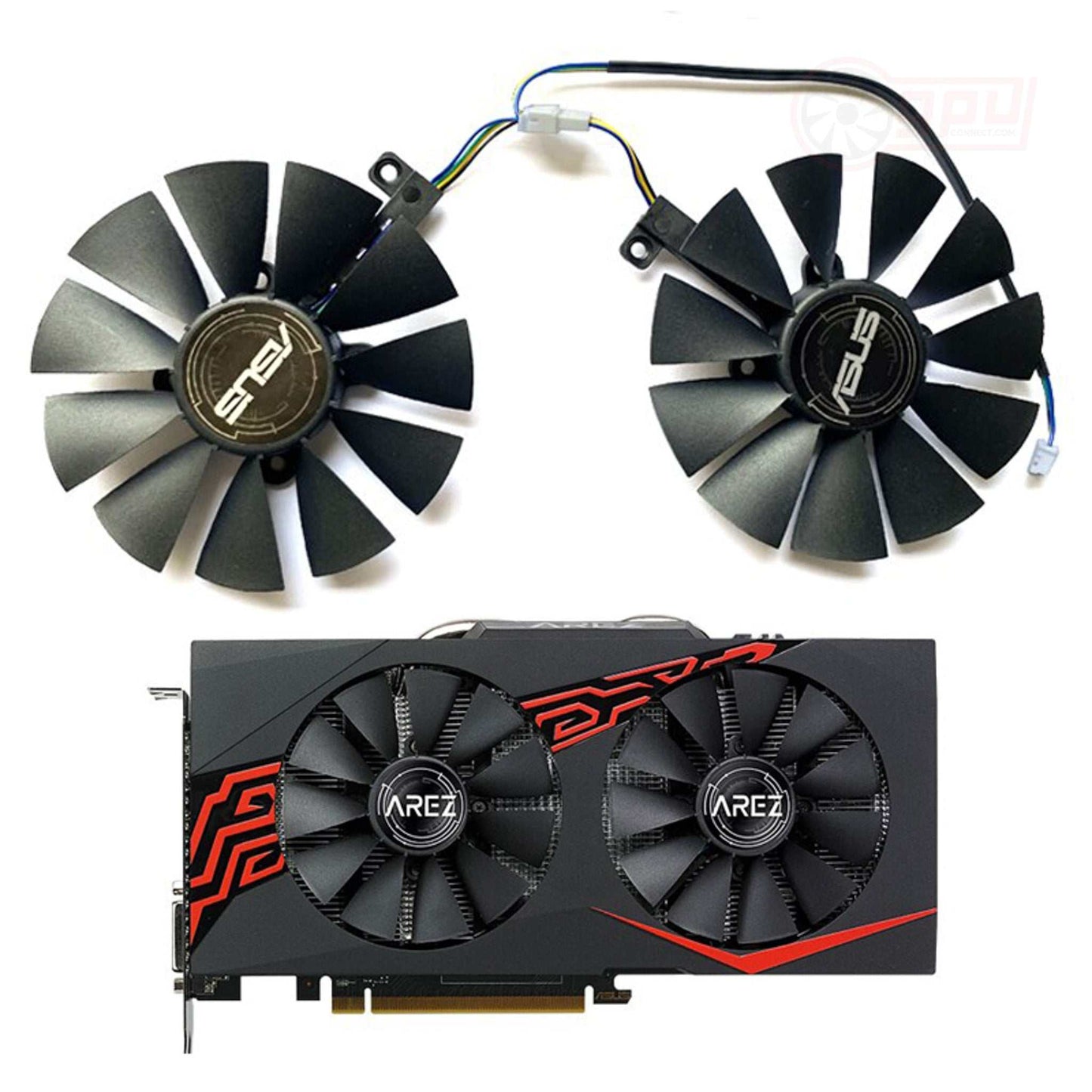 ASUS AREZ RX 580 570 470 Mining Expedition OC Replacement Fan - GPUCONNECT.COM