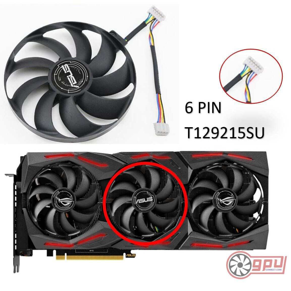 ASUS ROG STRIX RTX 2060 2070 2080 Ti & RX 5600 5700 XT - Cooler Fan Set (7 Pin) - GPUCONNECT.COM