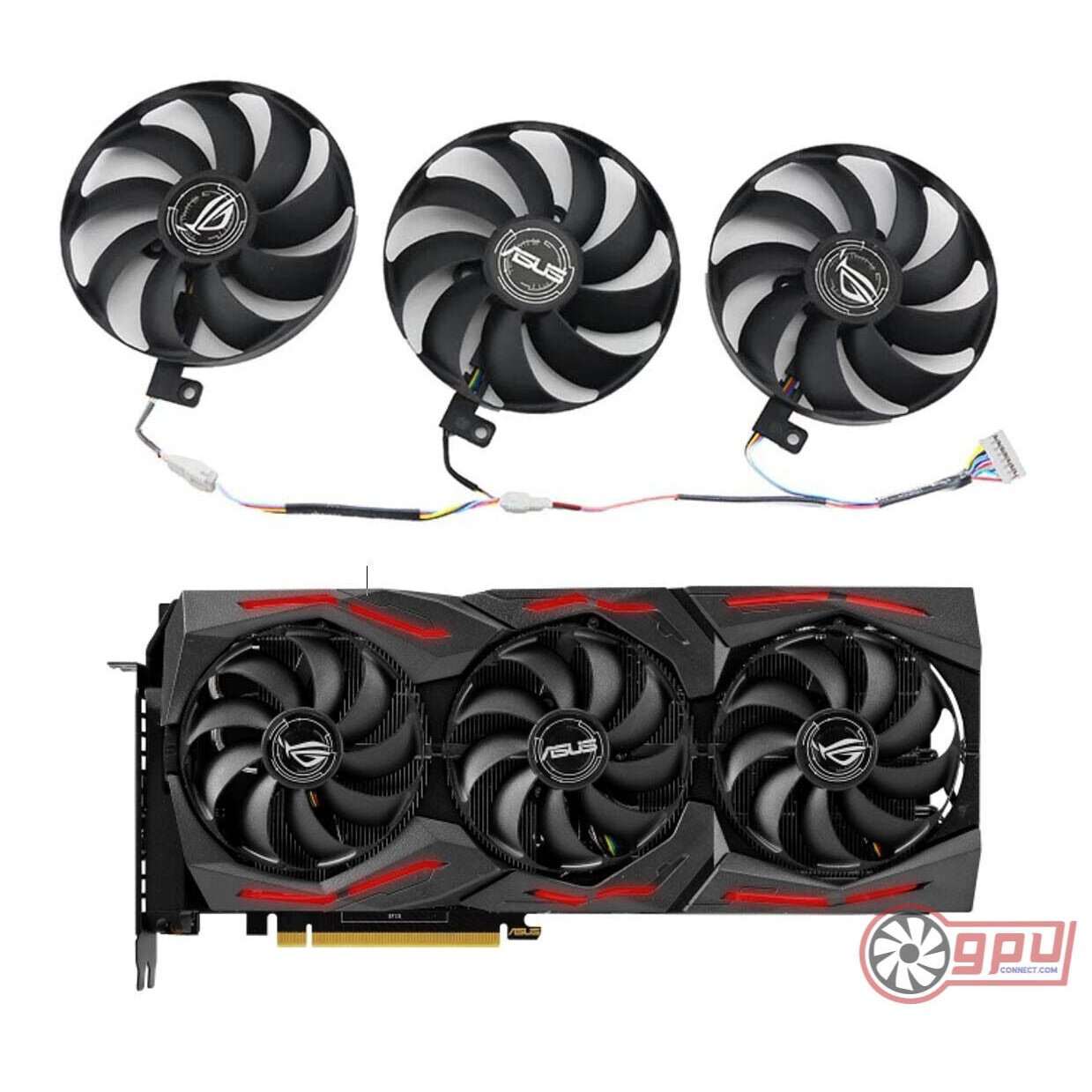 ASUS ROG STRIX RTX 2060 2070 2080 Ti & RX 5600 5700 XT - Cooler Fan Set (7 Pin) - GPUCONNECT.COM
