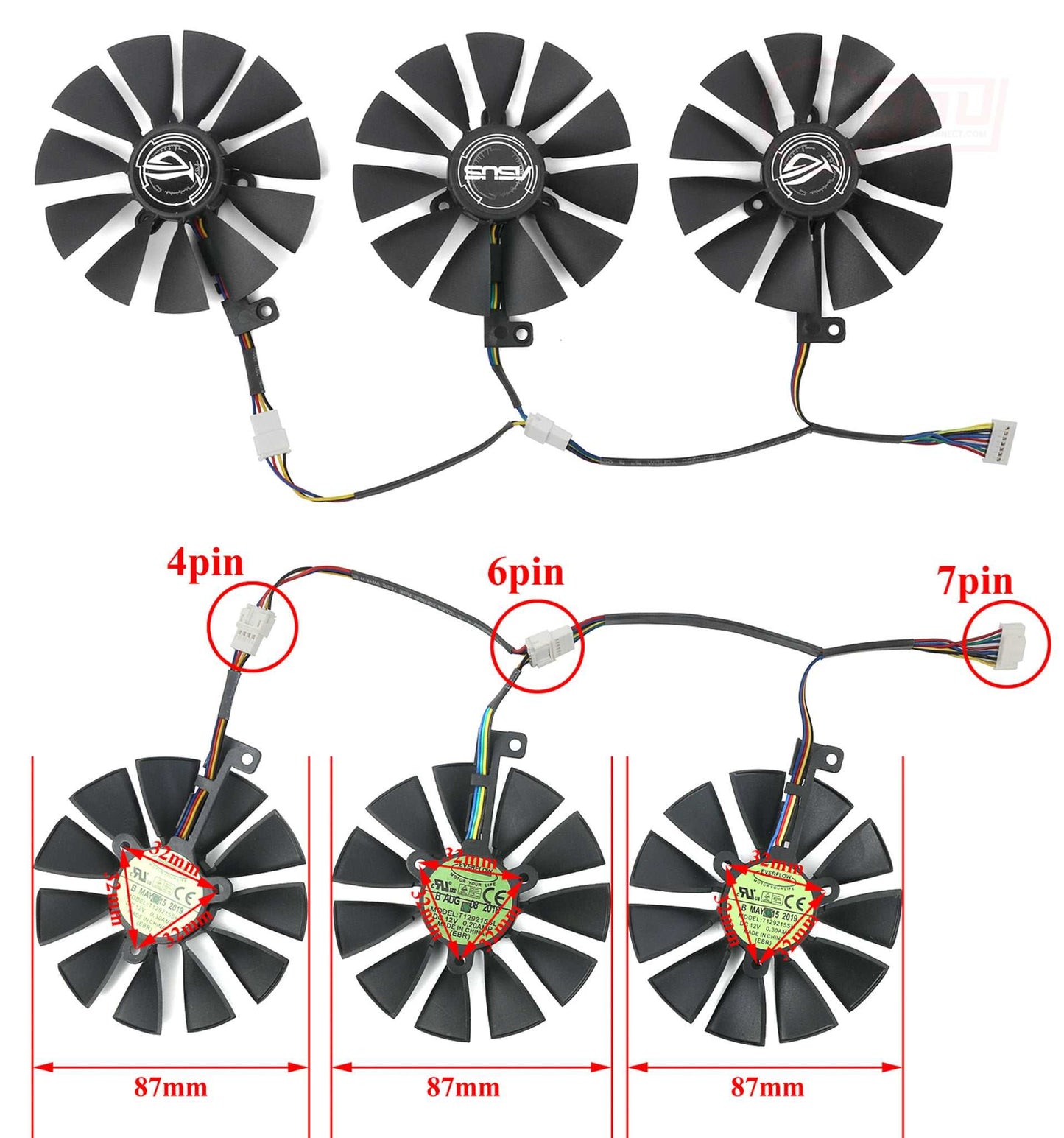 ASUS ROG STRIX RTX 2060 2070 GAMING Fan - GPUCONNECT.COM