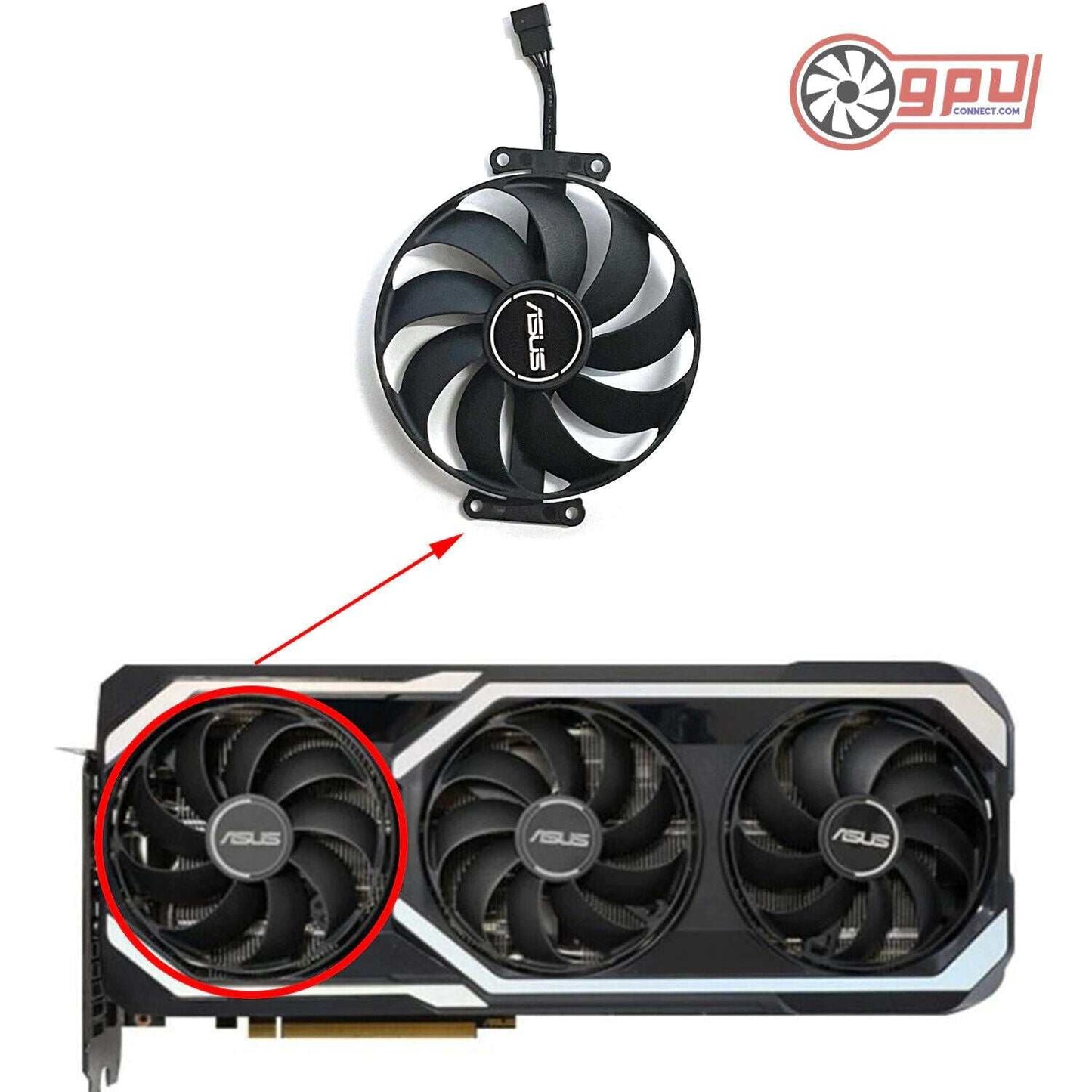 ASUS ROG STRIX RTX 3060 Ti & 3700 MEGALODON - Cooling Fan Set (7 Pin) - GPUCONNECT.COM