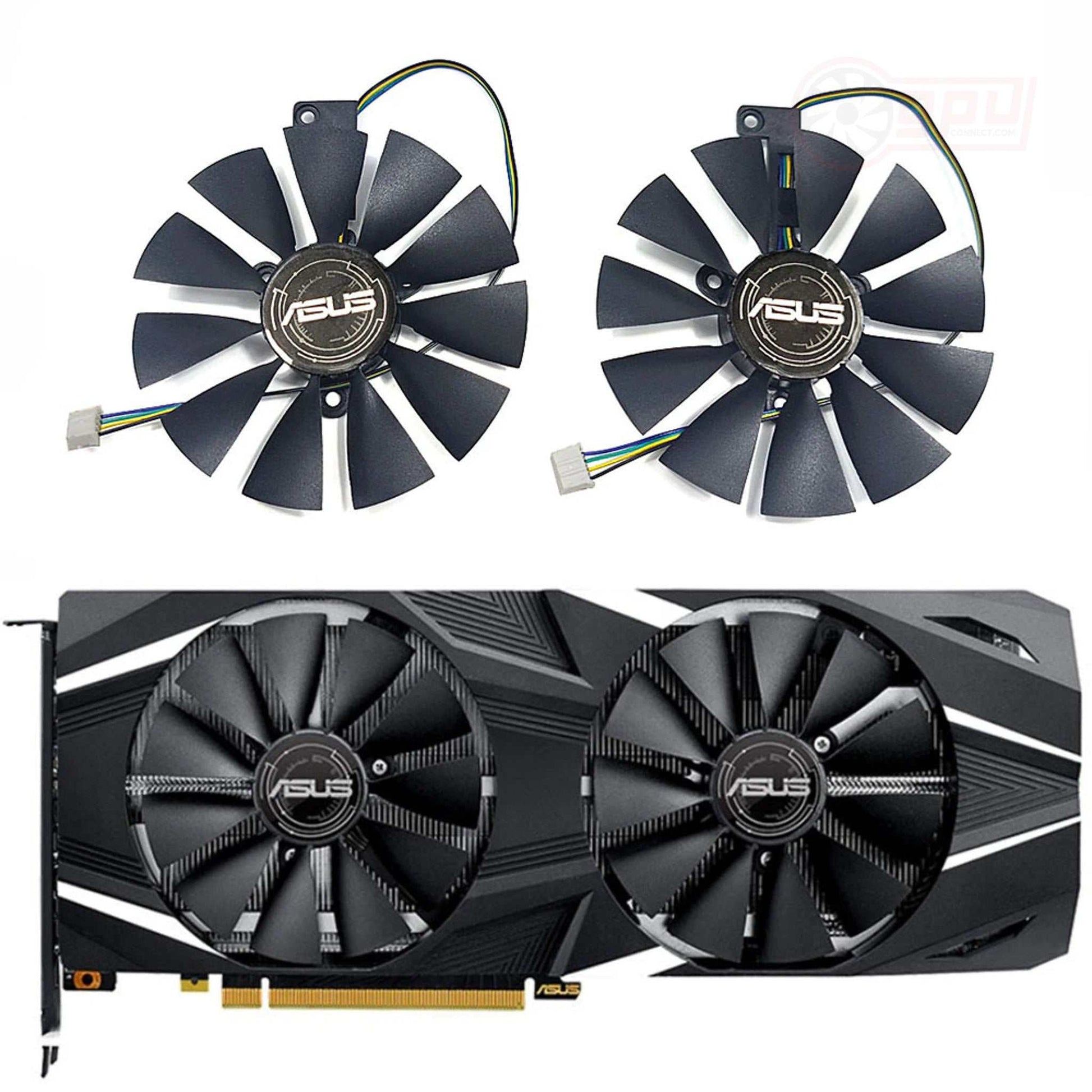 Asus RTX 2060 2070 2080 DUAL OC Replacement Fans - GPUCONNECT.COM