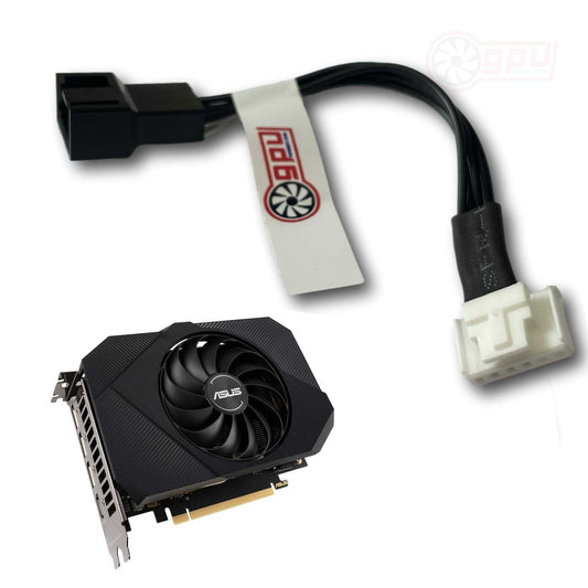 ASUS RTX 3050 3060 Phoenix ITX 6 Pin Fan Adapter Deshroud Cable - GPUCONNECT.COM