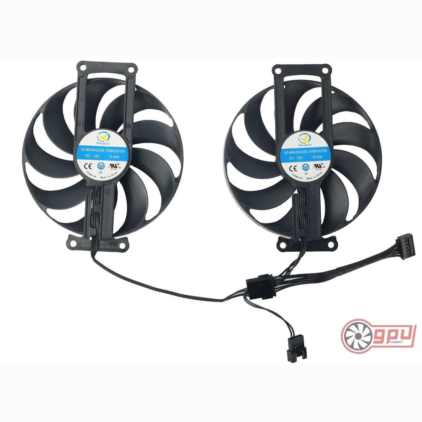 ASUS RTX 3050 3060 TI RX 6400 6500 XT DUAL MINI V2 Replacement Cooler Fan Set - GPUCONNECT.COM