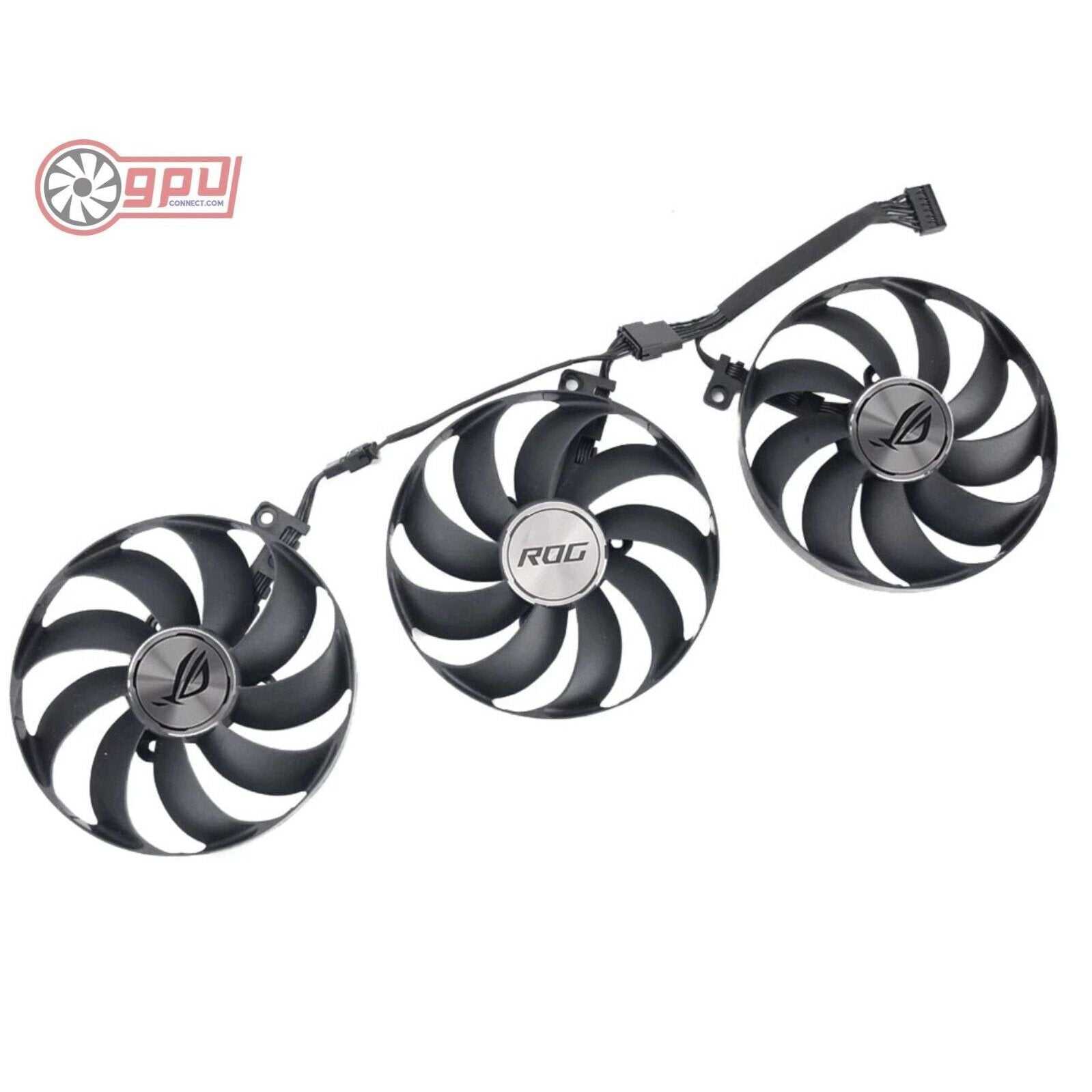 ASUS RTX ROG 3050 3060 STRIX Replacement Cooling Fan Set 88mm T129215BU (7 Pin) - GPUCONNECT.COM