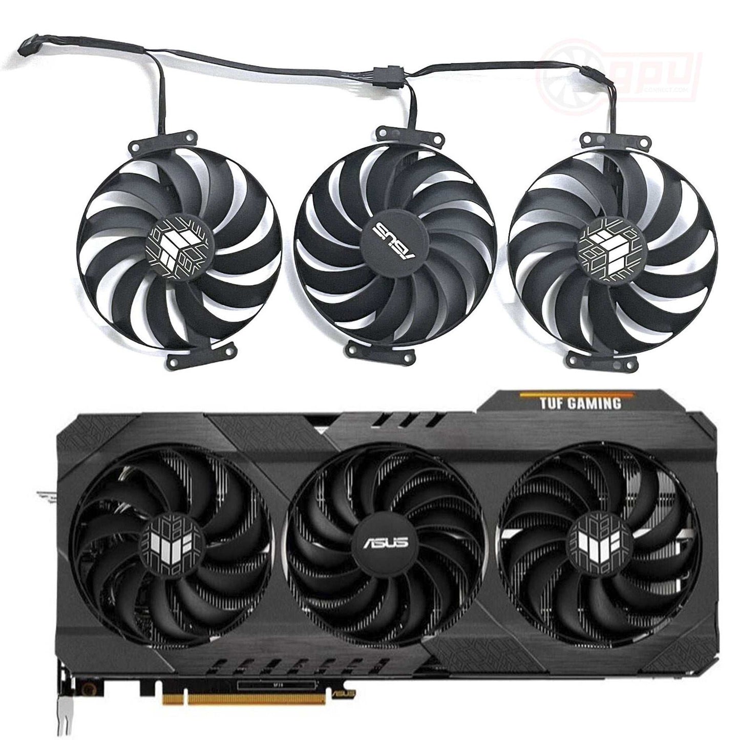 ASUS TUF GAMING Radeon RX 6700 6800 6900 XT Replacement Fan Set - GPUCONNECT.COM