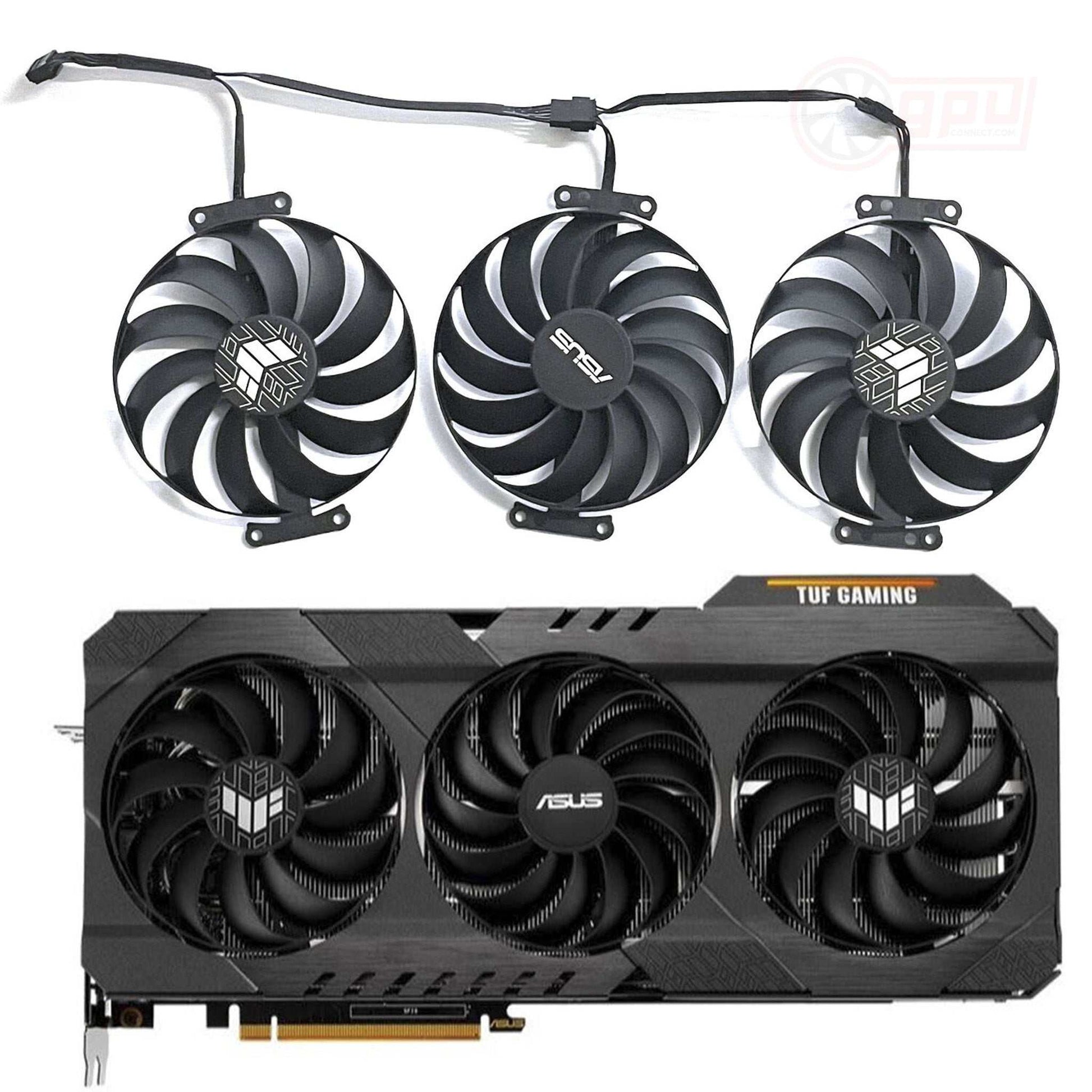 ASUS TUF GAMING Radeon RX 6700 6800 6900 XT Replacement Fan Set - GPUCONNECT.COM