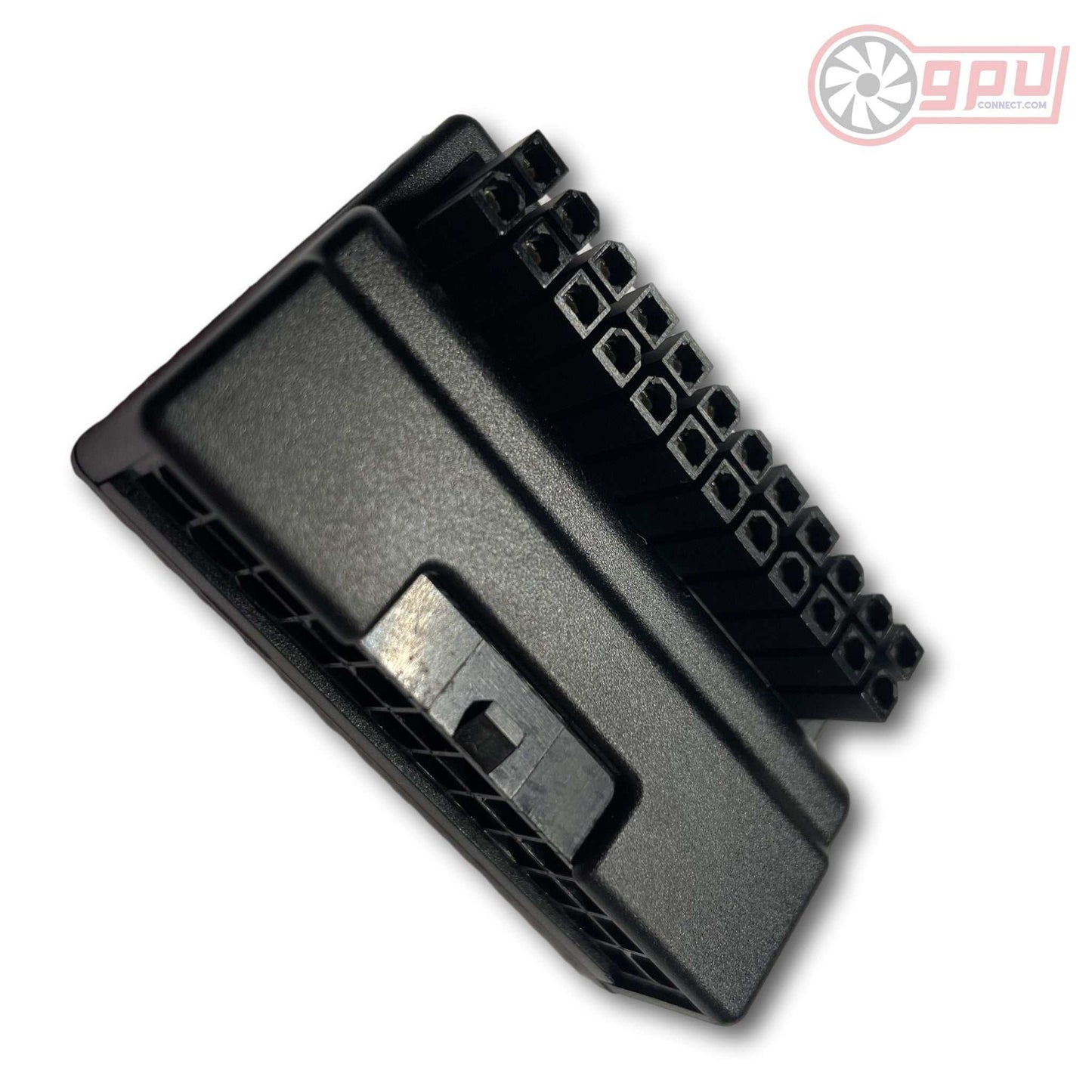 ATX 24 Pin Female to 24 Pin Male 90 Degree Right Angle Power Connector Adapter V2 - GPUCONNECT.COM
