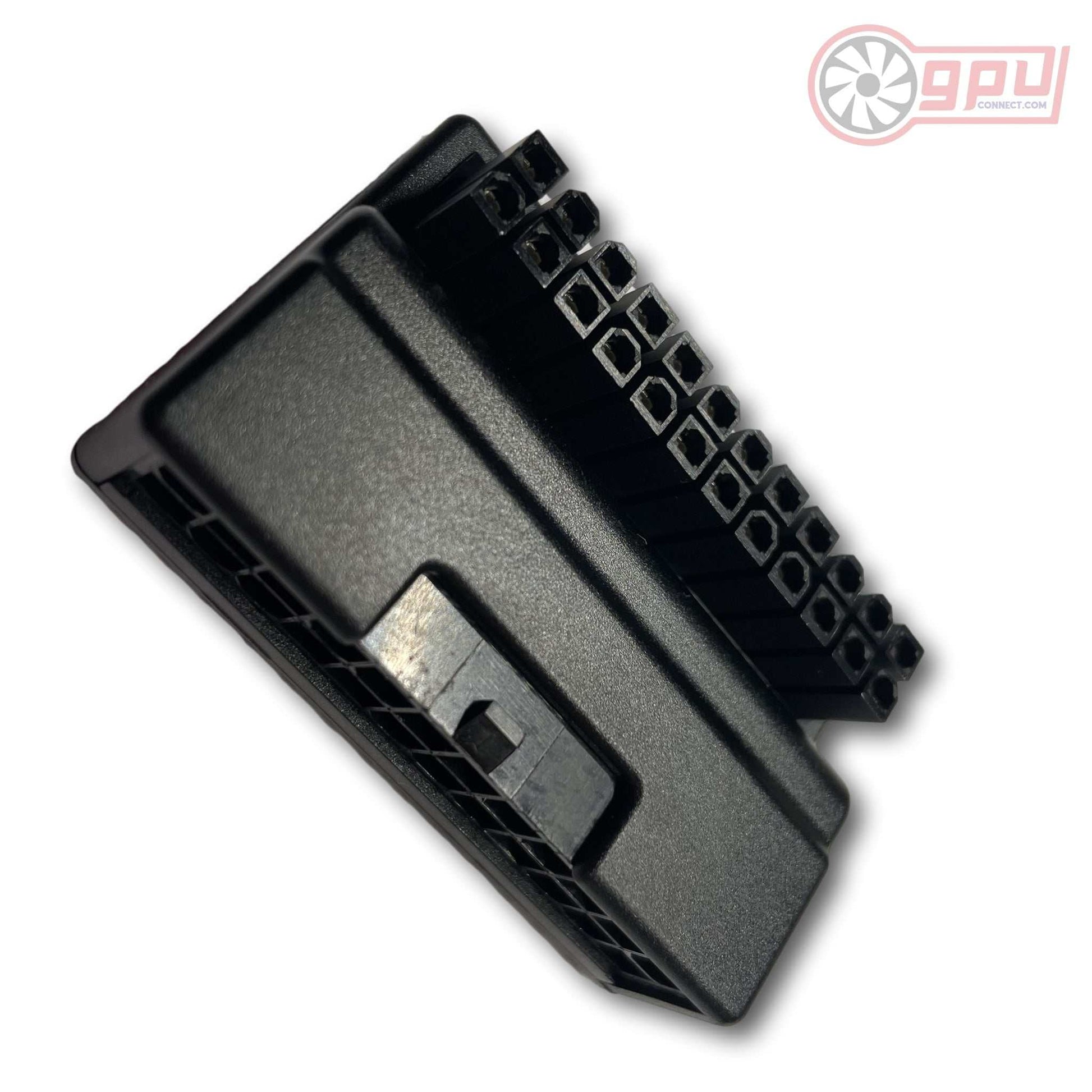 ATX 24 Pin Female to 24 Pin Male 90 Degree Right Angle Power Connector Adapter V2 - GPUCONNECT.COM