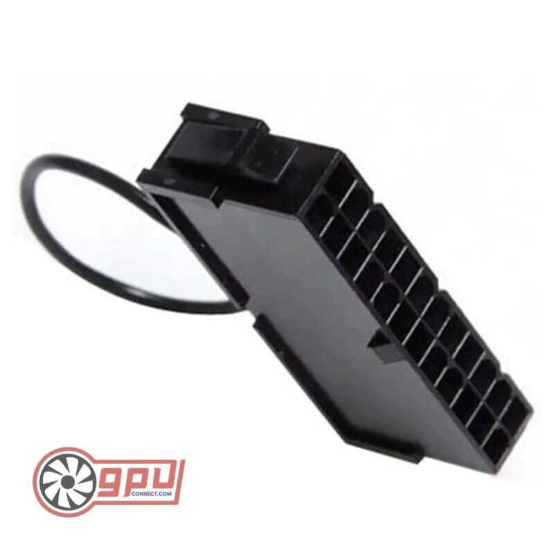 ATX 24 Pin Power Jump Start Bridging Connector Watercooling Adapter Plug - GPUCONNECT.COM