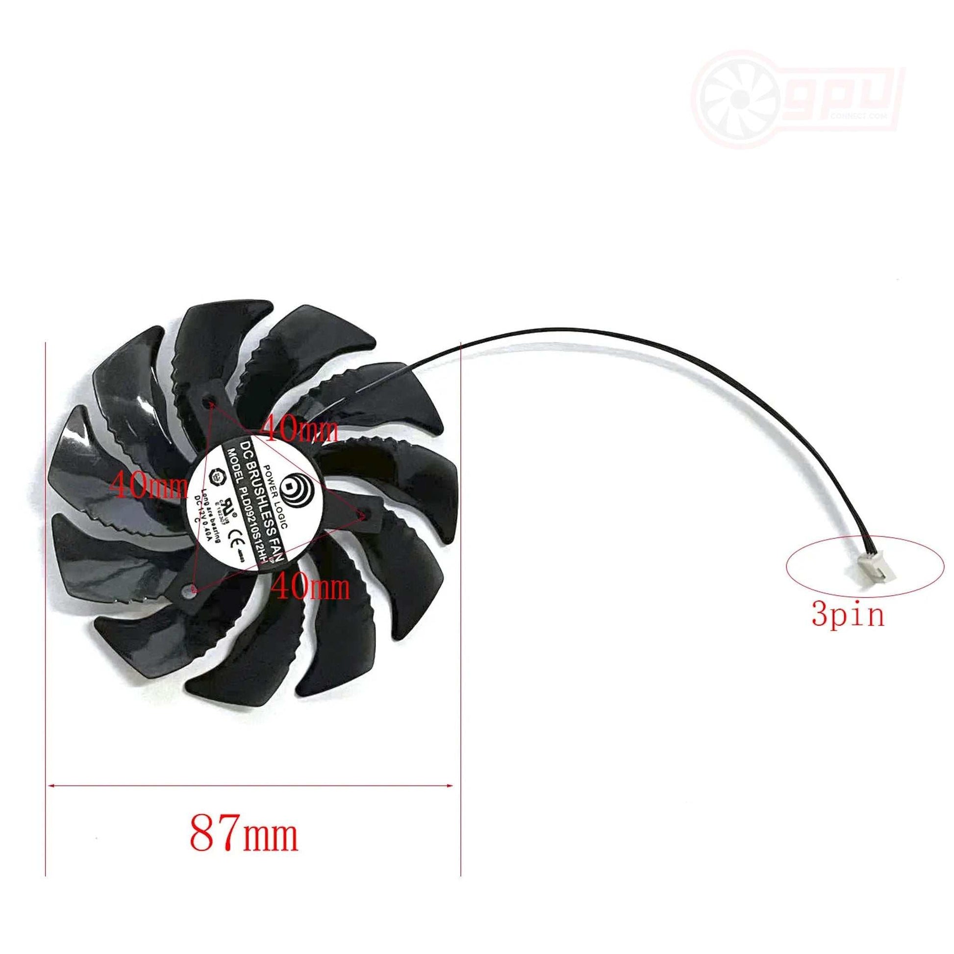 Gigabyte GTX 1050 1050Ti RX 560 550 ITX Graphics Card GPU Fan (3-Pin) - GPUCONNECT.COM