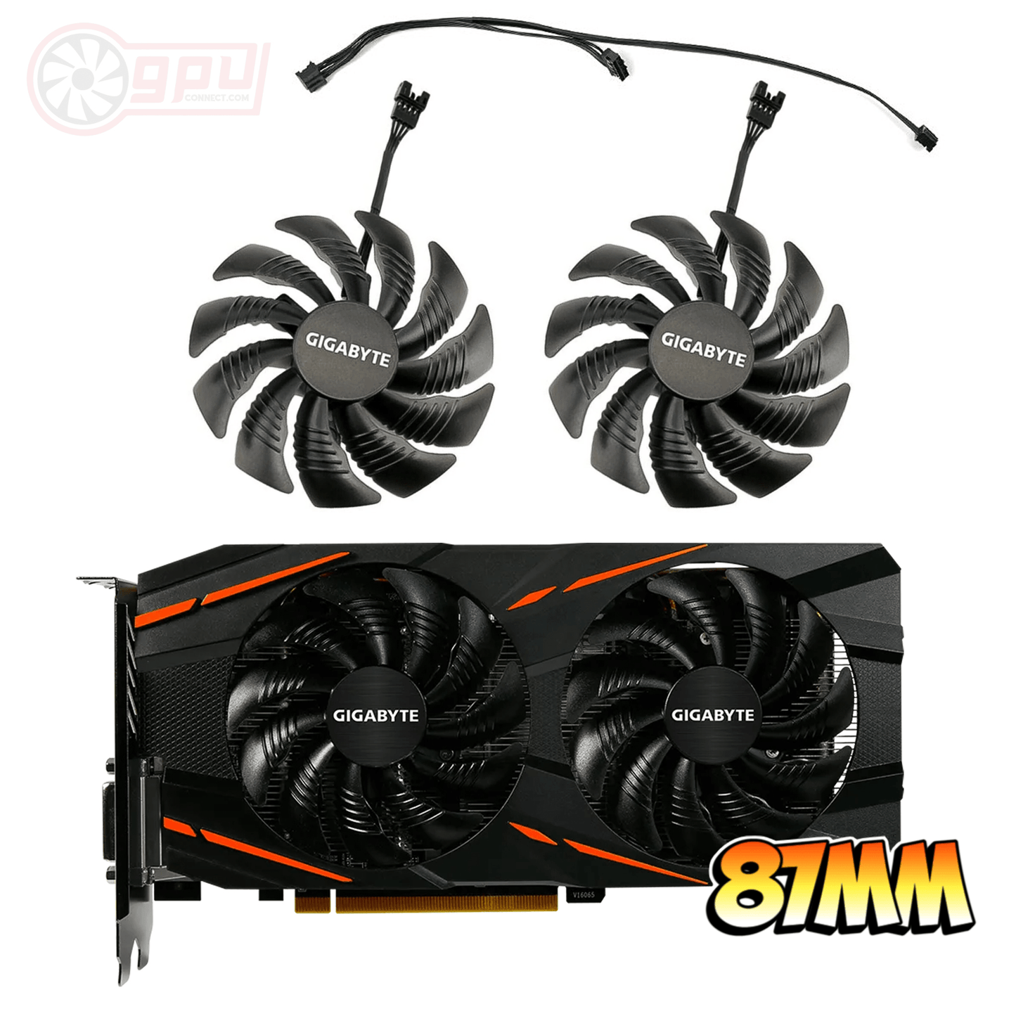 Gigabyte GTX 1050 1070 Ti RX 460 470 480 570 580 OC WindForce GPU Fan (87mm) - GPUCONNECT.COM
