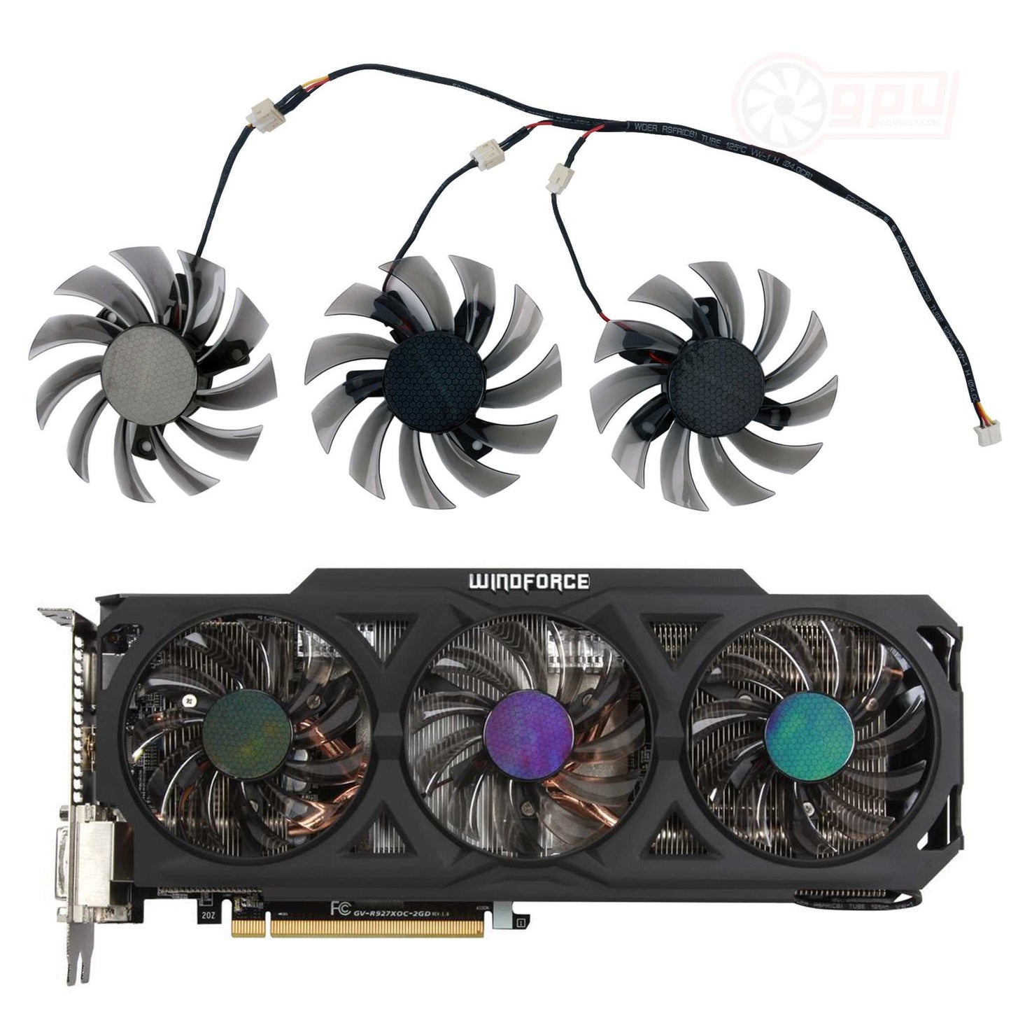 Gigabyte Radeon R9 270X 280X 290X WINDFORCE 3X Graphics Card Fan - GPUCONNECT.COM