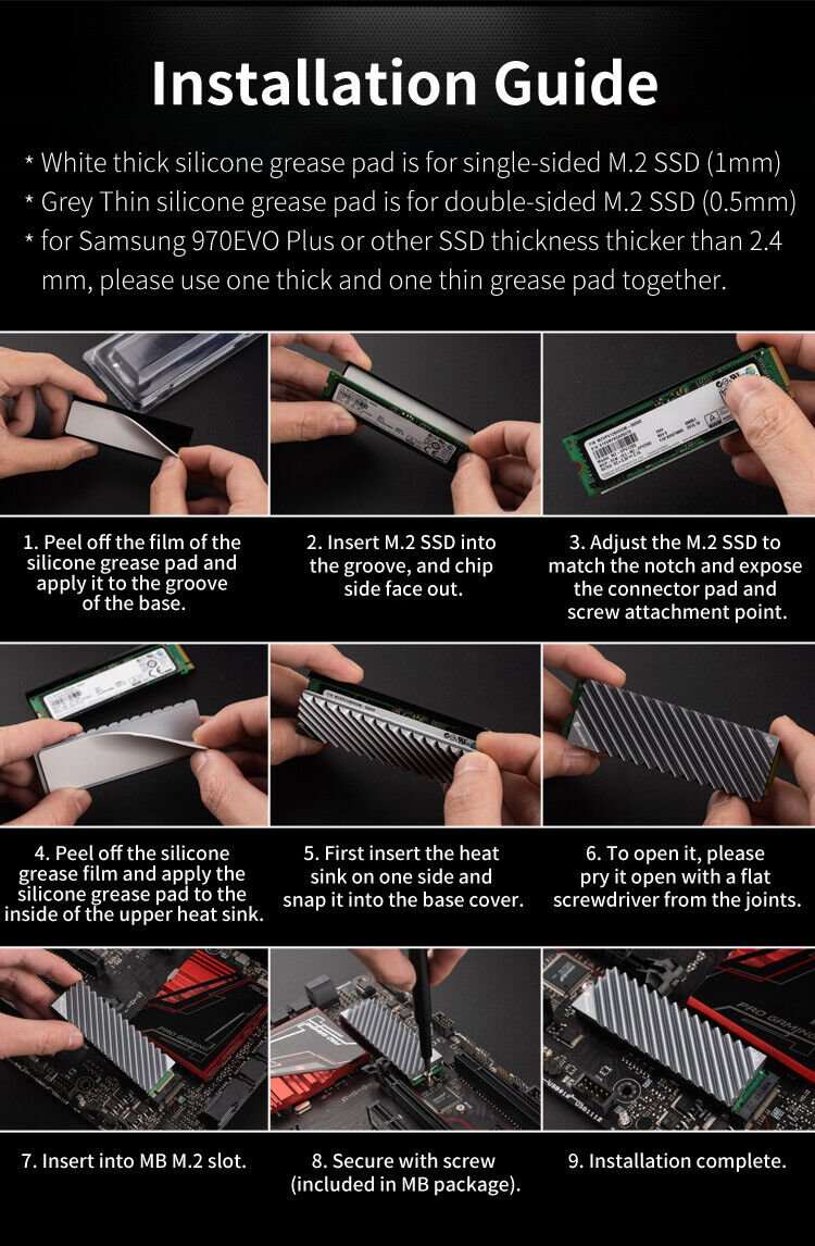 Jonsbo PS5 M.2 NVME Heatsink with Cooling Pads Evo SSD Radiator (RED) - GPUCONNECT.COM