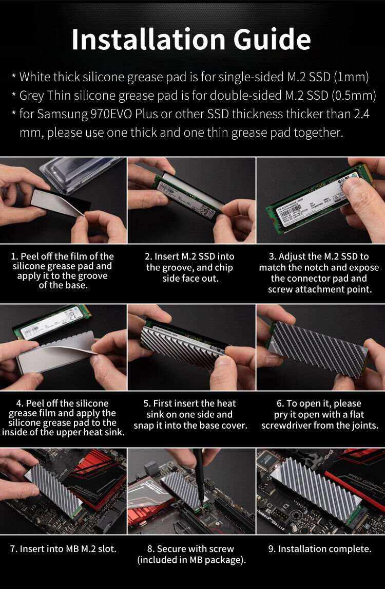 Jonsbo PS5 M.2 NVME Heatsink with Cooling Pads Evo SSD Radiator (RED) - GPUCONNECT.COM