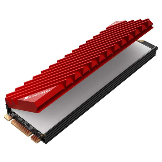 Jonsbo PS5 M.2 NVME Heatsink with Cooling Pads Evo SSD Radiator (RED) - GPUCONNECT.COM