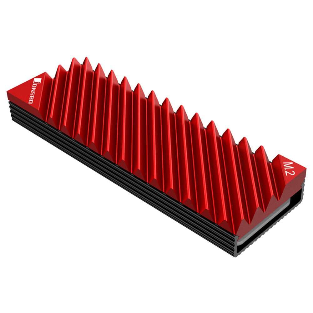 Jonsbo PS5 M.2 NVME Heatsink with Cooling Pads Evo SSD Radiator (RED) - GPUCONNECT.COM