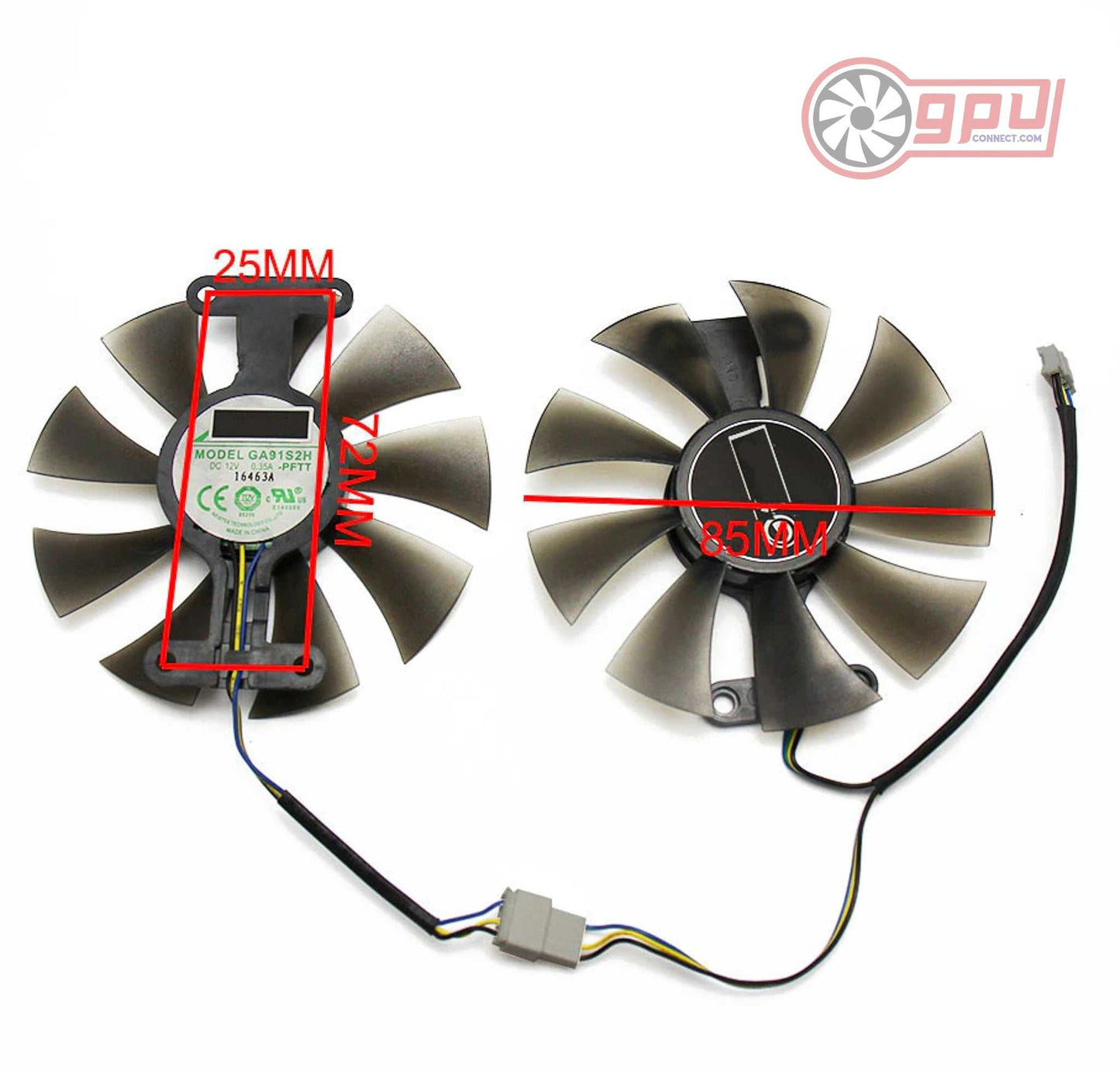 KFA2 / GALAX GTX 1060 EXOC Replacement Graphics Card Fan Set - GPUCONNECT.COM