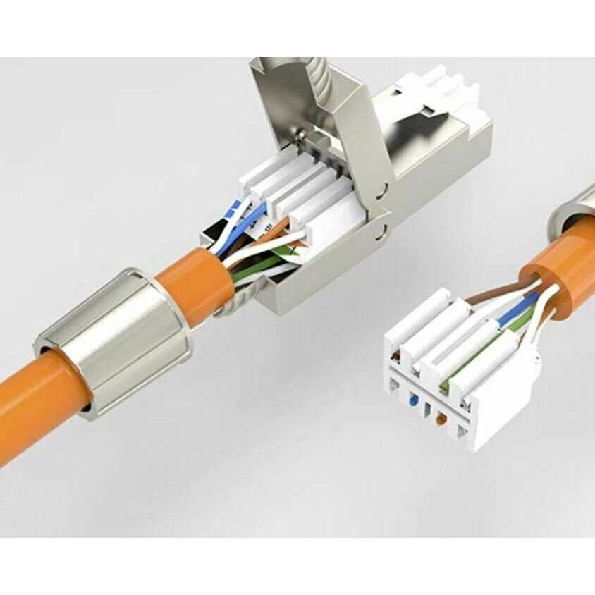 LinkWyLAN RJ45 Toolless Network CAT7 Plug Quick Easy Connector 10GbE - GPUCONNECT.COM