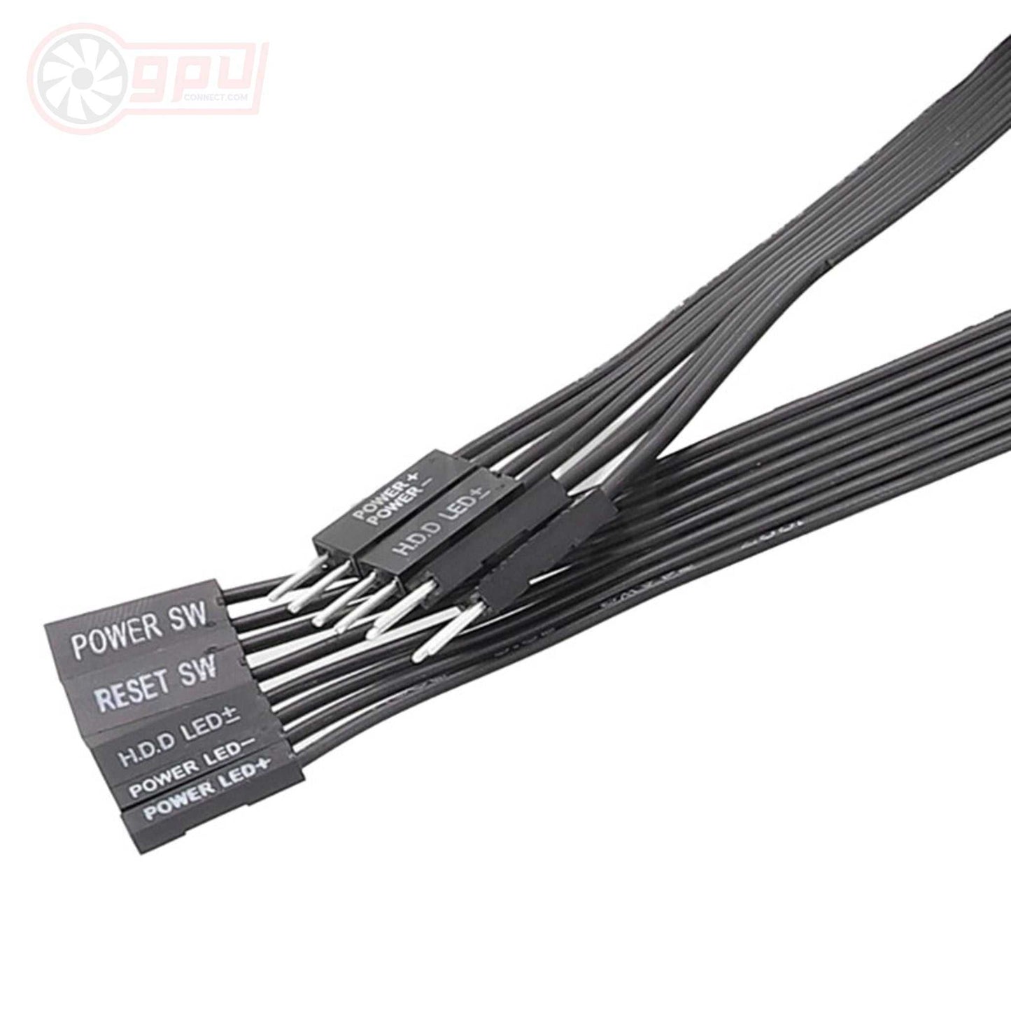Motherboard Header Extension Cable - ATX HDD / Power LED / Reset / Power Switch - GPUCONNECT.COM