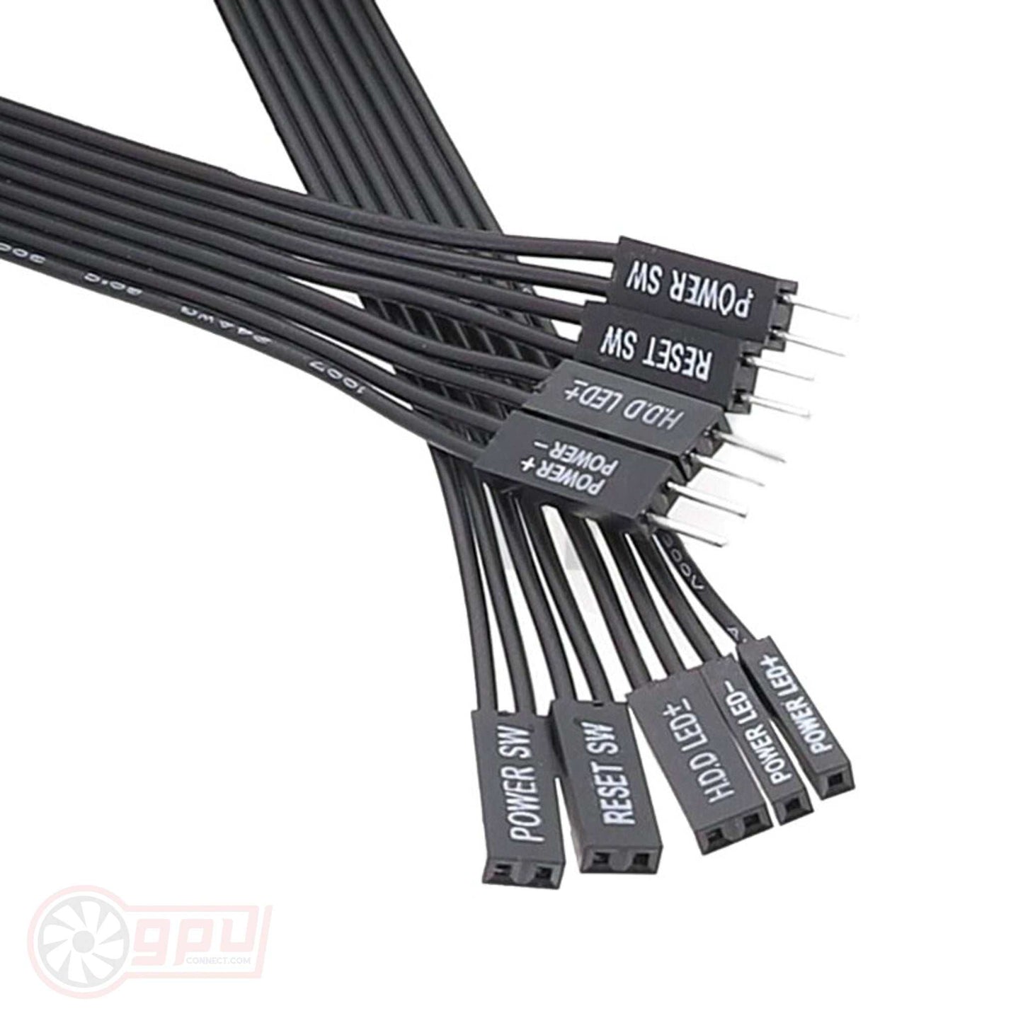 Motherboard Header Extension Cable - ATX HDD / Power LED / Reset / Power Switch - GPUCONNECT.COM