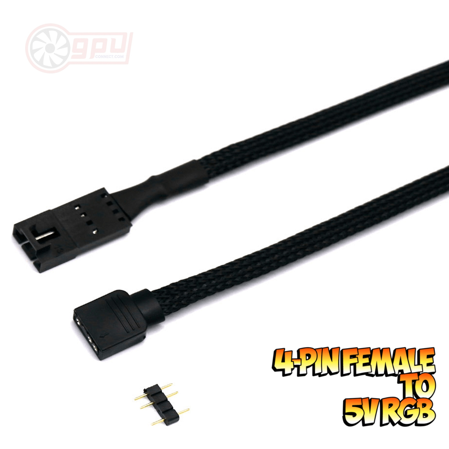 Motherboard RGB Header to Corsair 3 / 4 Pin Fan 5V ARGB Adapter Cable - 50cm - GPUCONNECT.COM